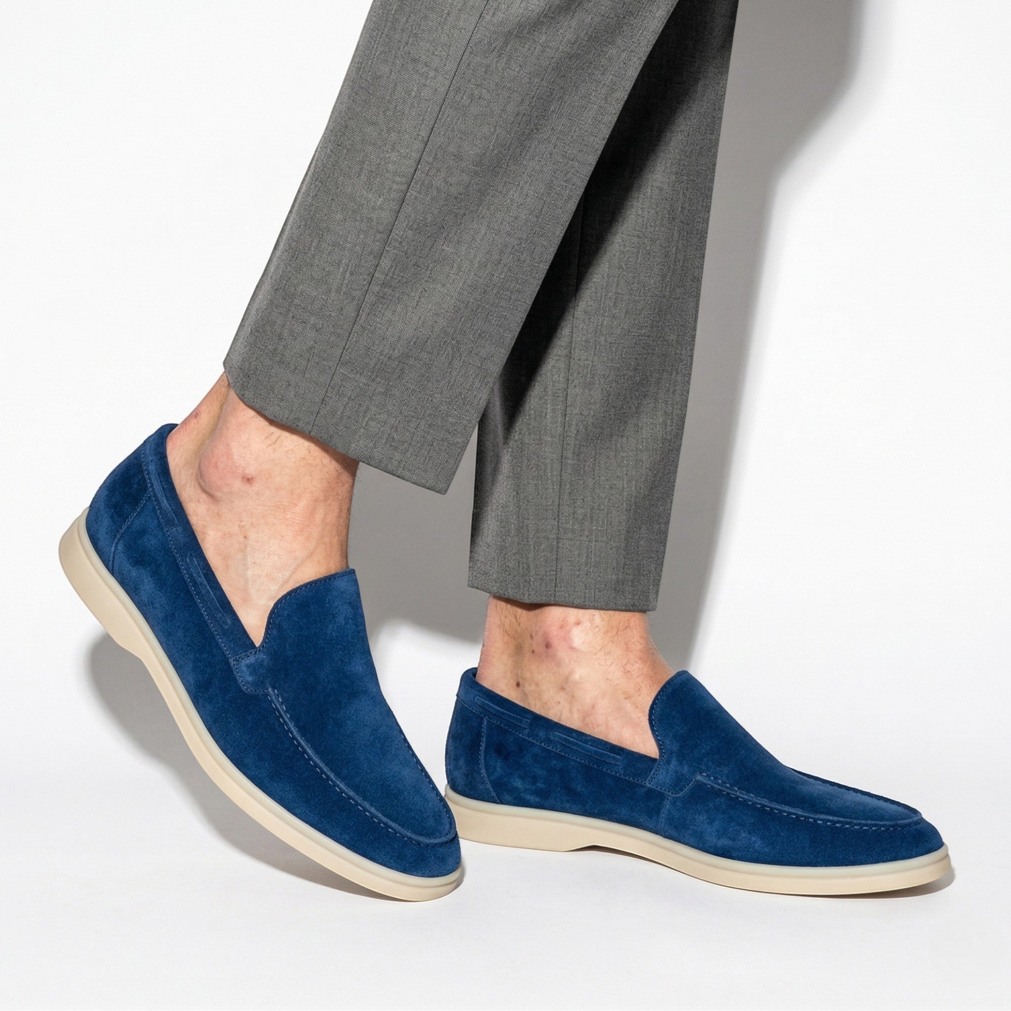 James - Men's Orthopedic Slip - On Loafers - Loafers - Dark Blue - Parker&Brooks