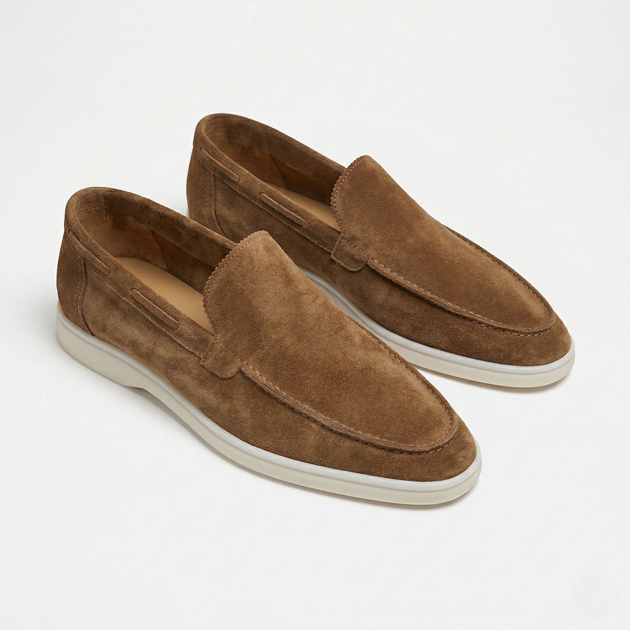 James - Men's Orthopedic Slip - On Loafers - Loafers - Light Brown - Parker&Brooks