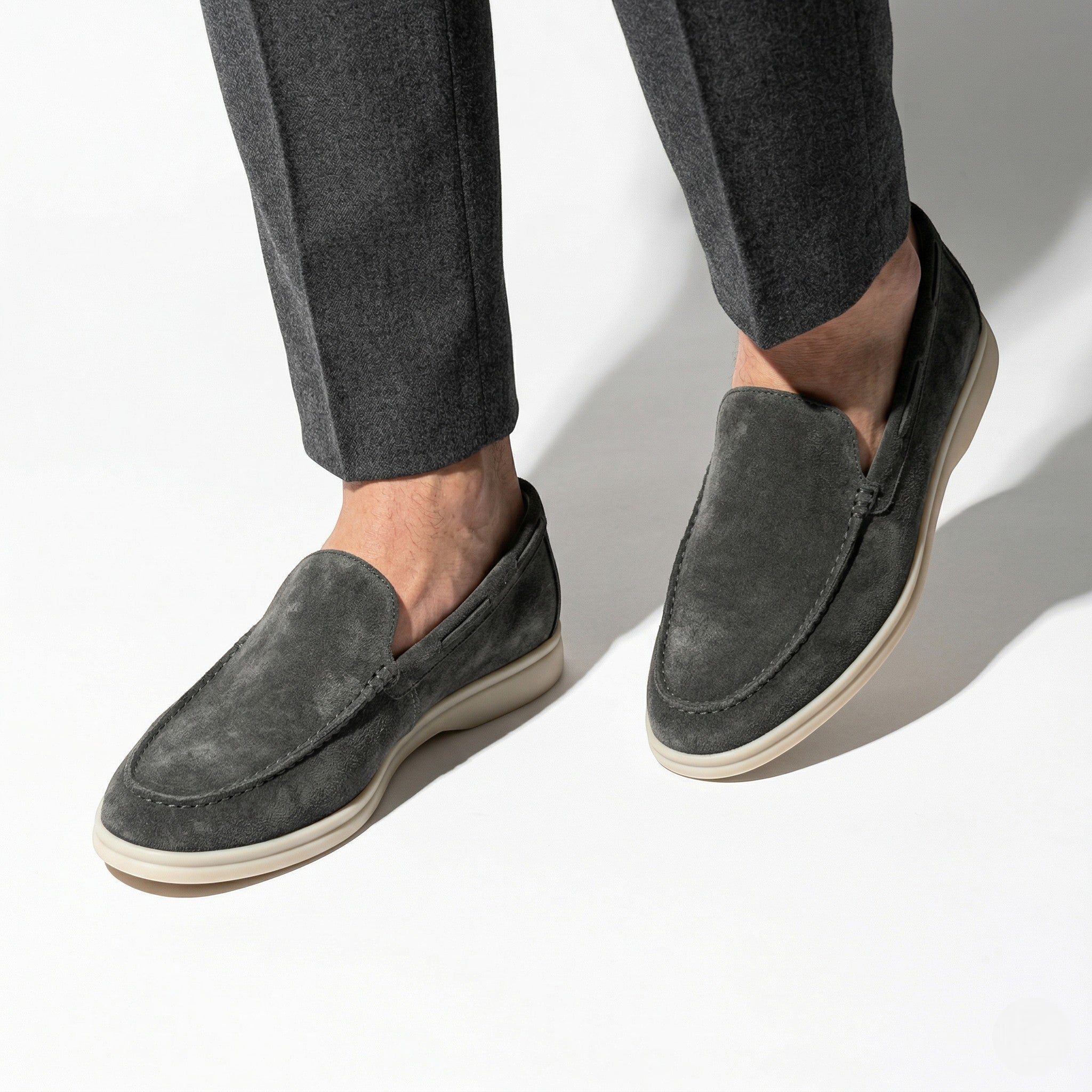 James - Men's Orthopedic Slip - On Loafers - Loafers - Dark Gray - Parker&Brooks