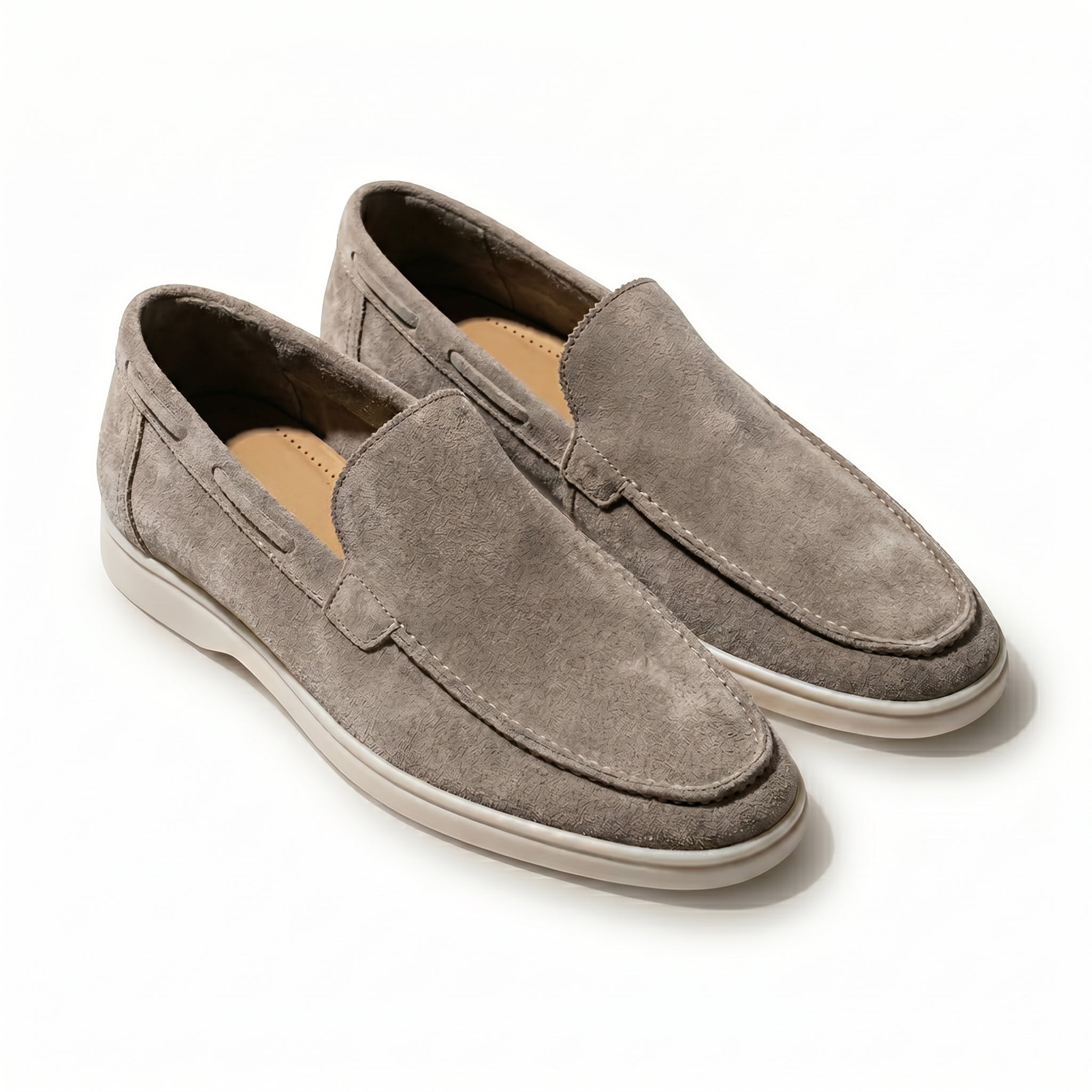 James - Men's Orthopedic Slip - On Loafers - Loafers - Beige - Parker&Brooks