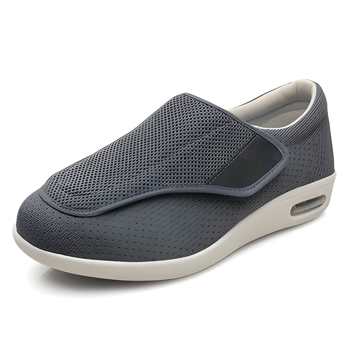 James - Men's Orthopedic Velcro Sneakers - Trainers - Gray - Parker&Brooks
