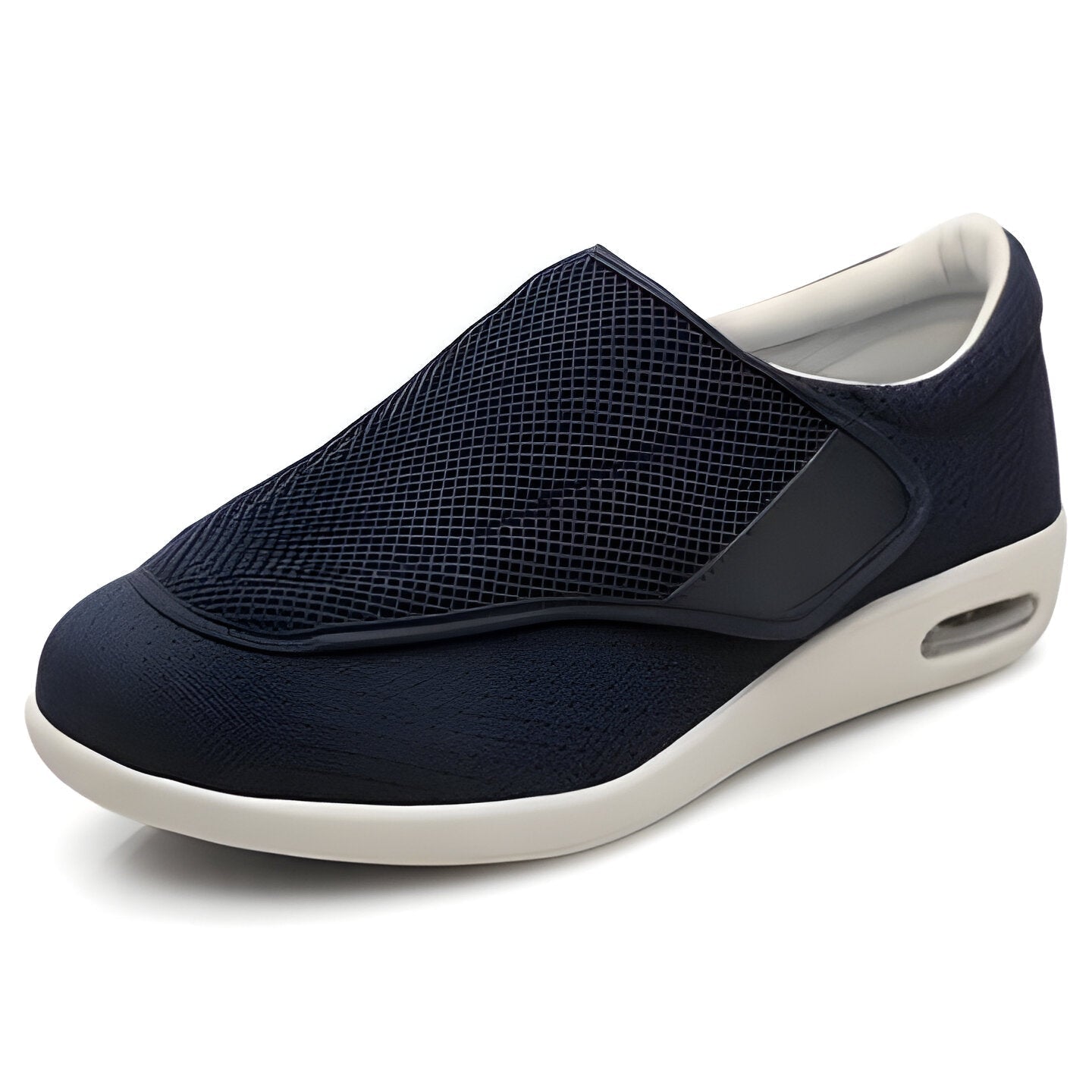 James - Men's Orthopedic Velcro Sneakers - Trainers - Blue - Parker&Brooks