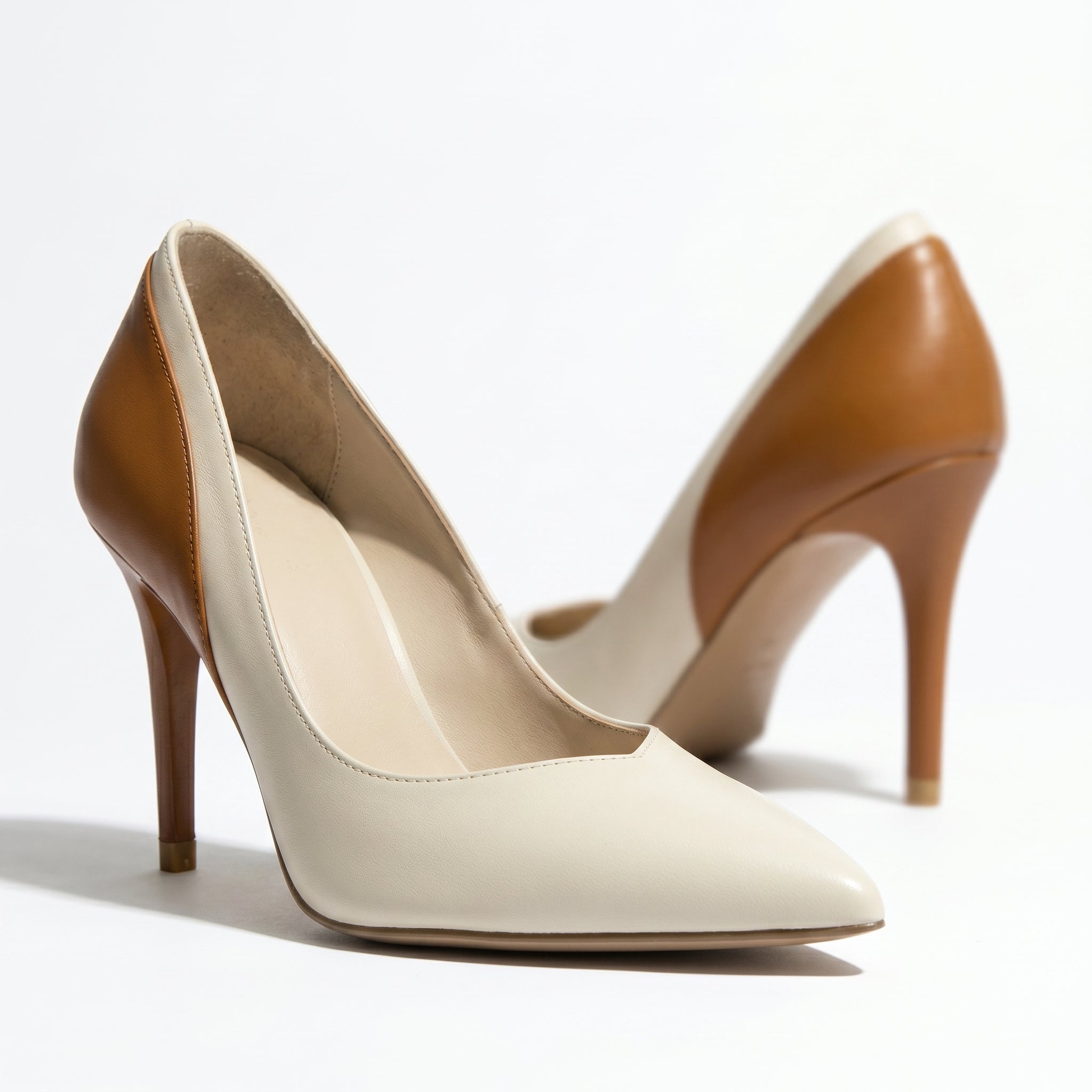 Jona - Women's Sleek Office Stiletto Heels - Heels - Ivory - Parker&Brooks
