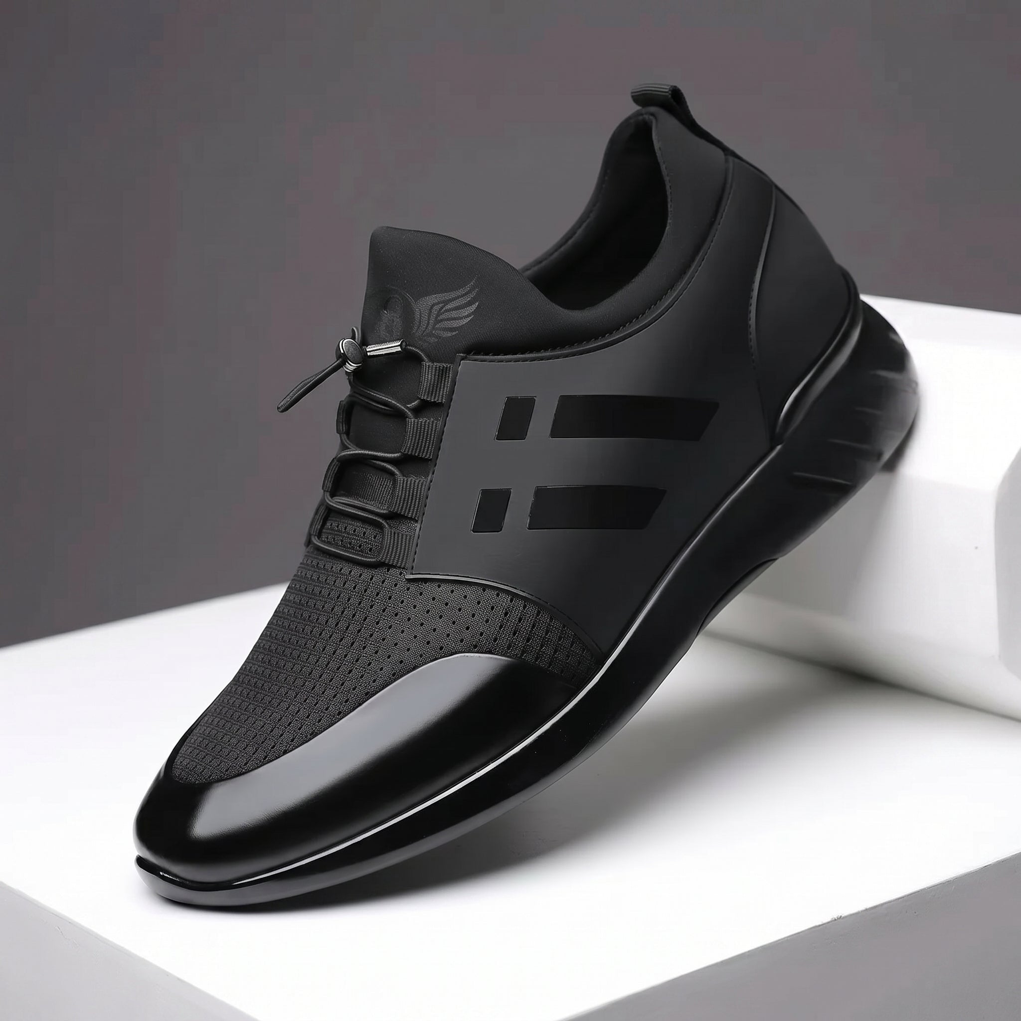 Jordan - Men's Breathable Low-Top Smart Casual Sneaker - Sneakers - Black - Parker&Brooks
