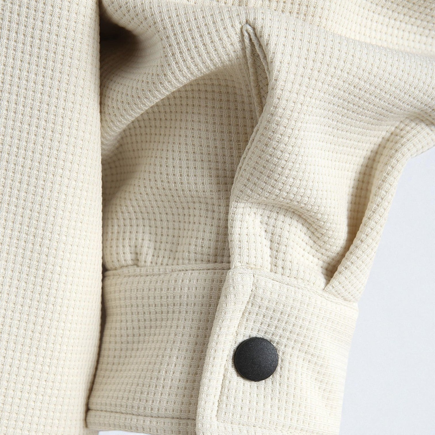 Milo – Men's Hooded Shirt Made of Waffle Fabric with Fleece