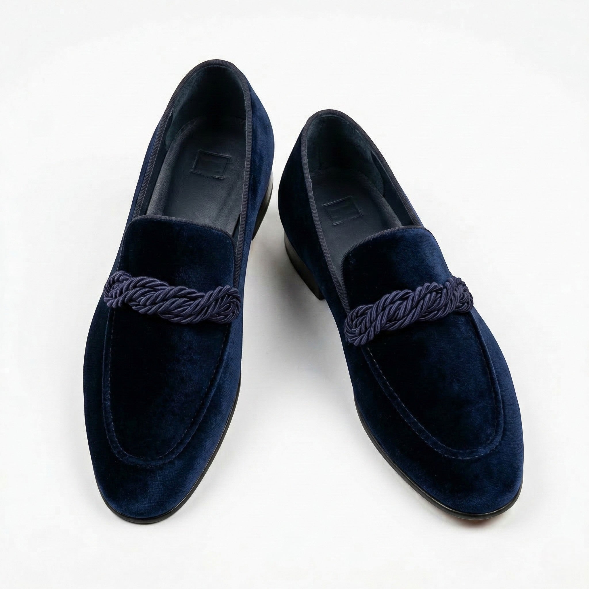 Julian - Men's Soft - Textured Loafers - Shoes - Blue - Parker&Brooks