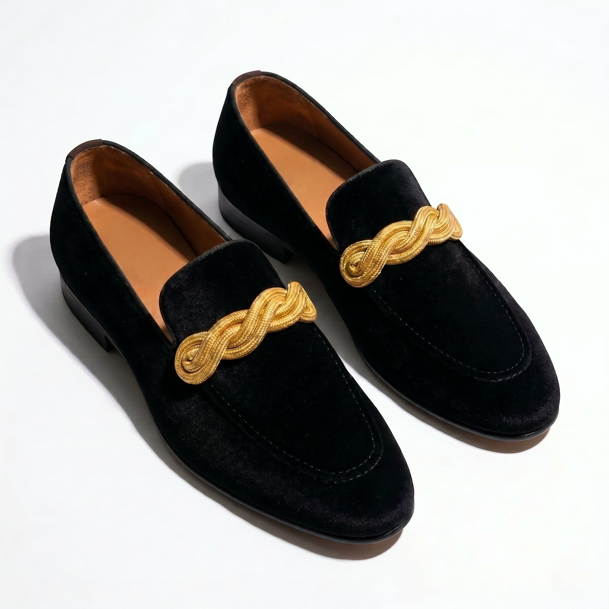 Julian - Men's Soft - Textured Loafers - Shoes - Black - Parker&Brooks