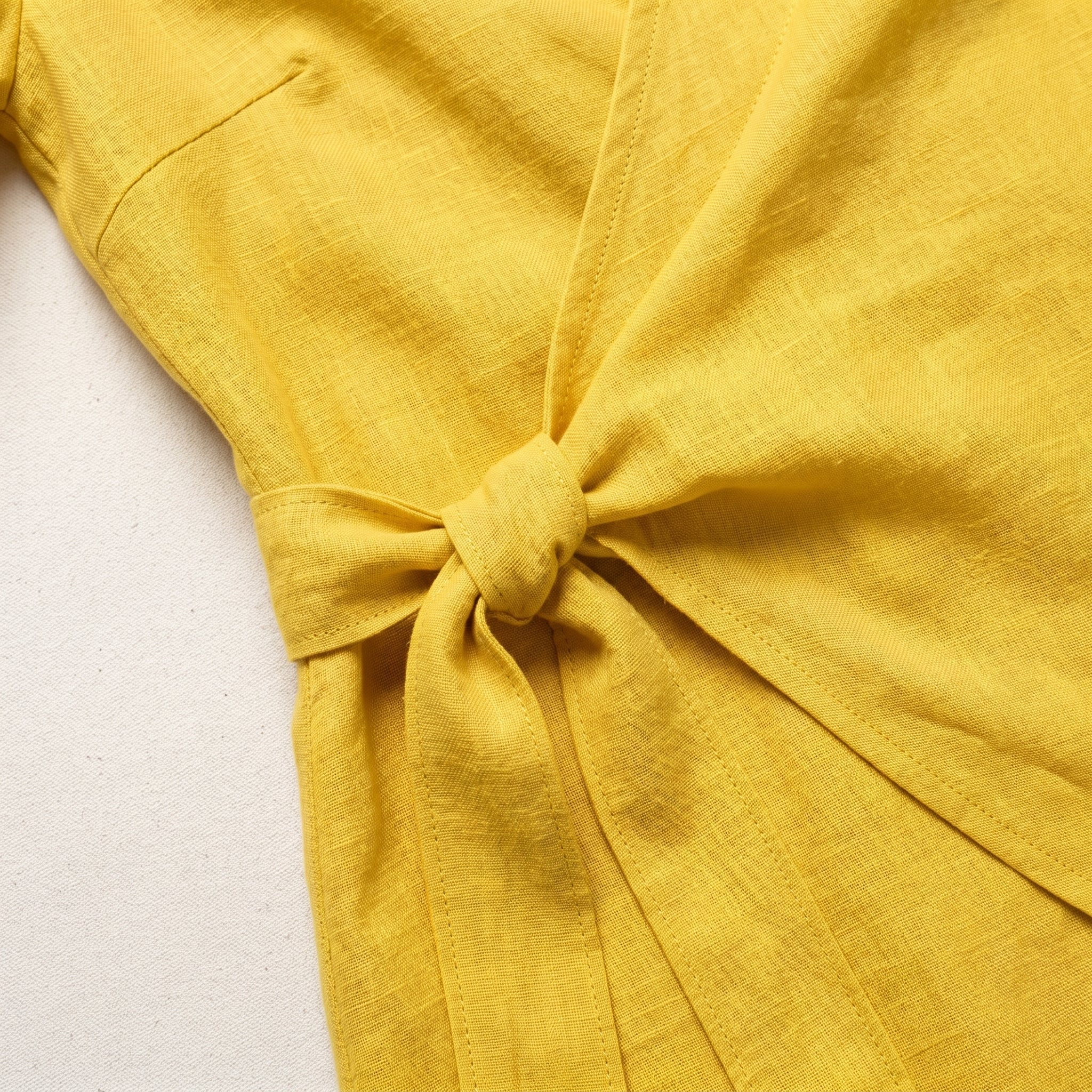 Kate - Women's Asymmetric Summer Mini Dress - Mini Dresses - Yellow - Parker&Brooks