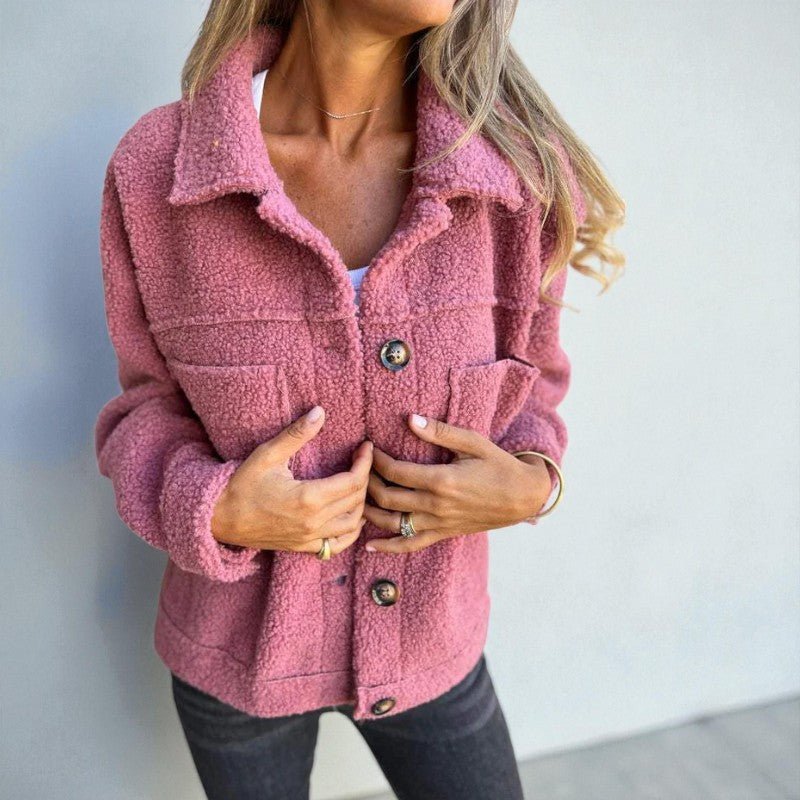 Lea – Wool Jacket with Buttons and Chest Pockets