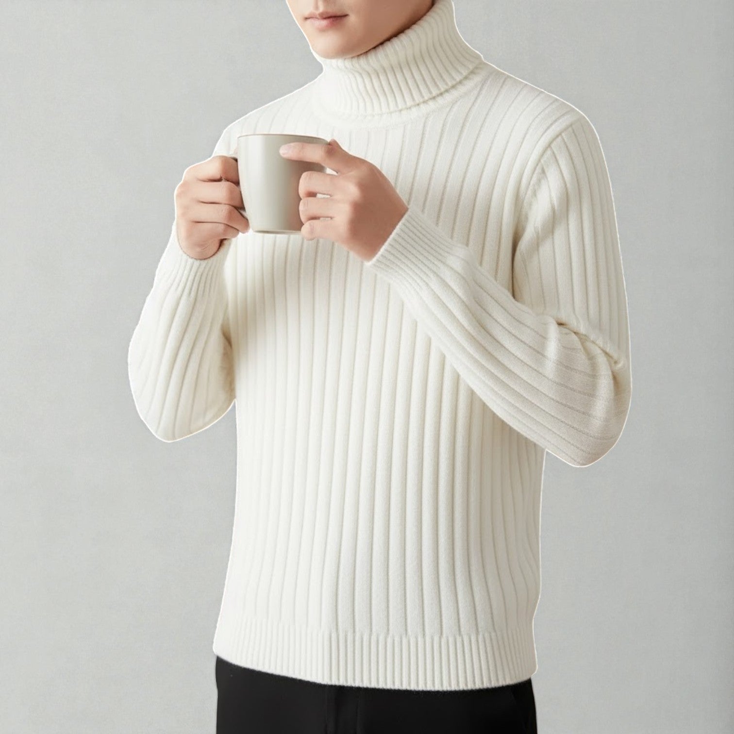 Lennart – Men's Cotton Turtleneck Sweater