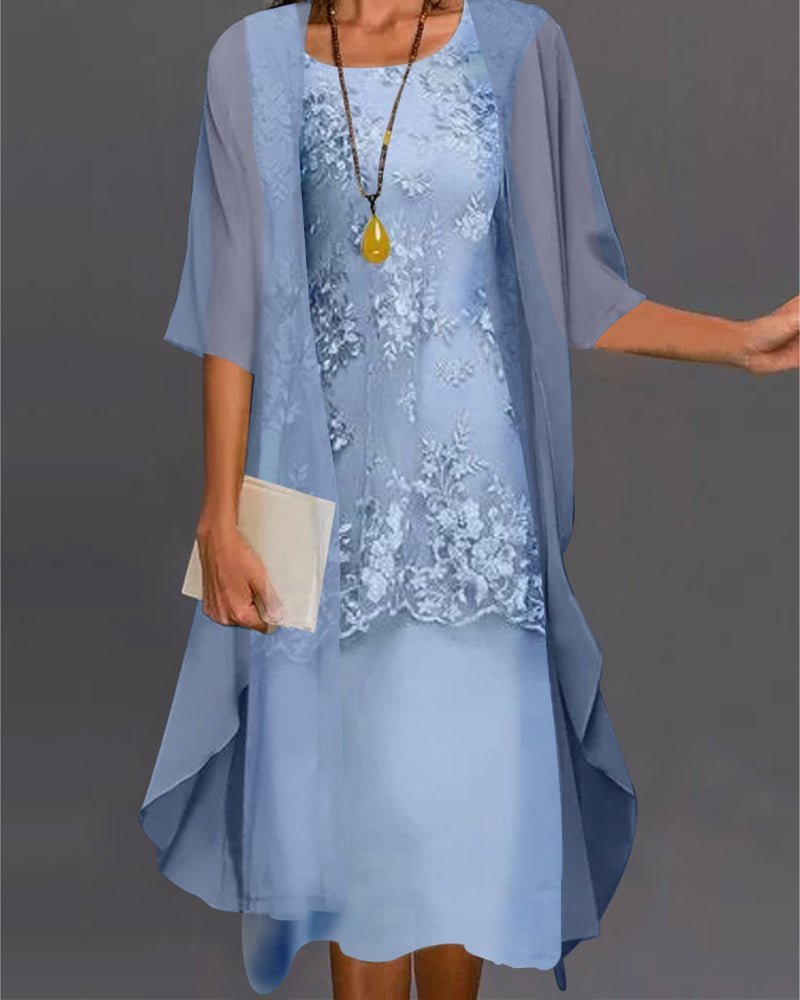 Leonie – Elegant Two-Piece Chiffon Dress