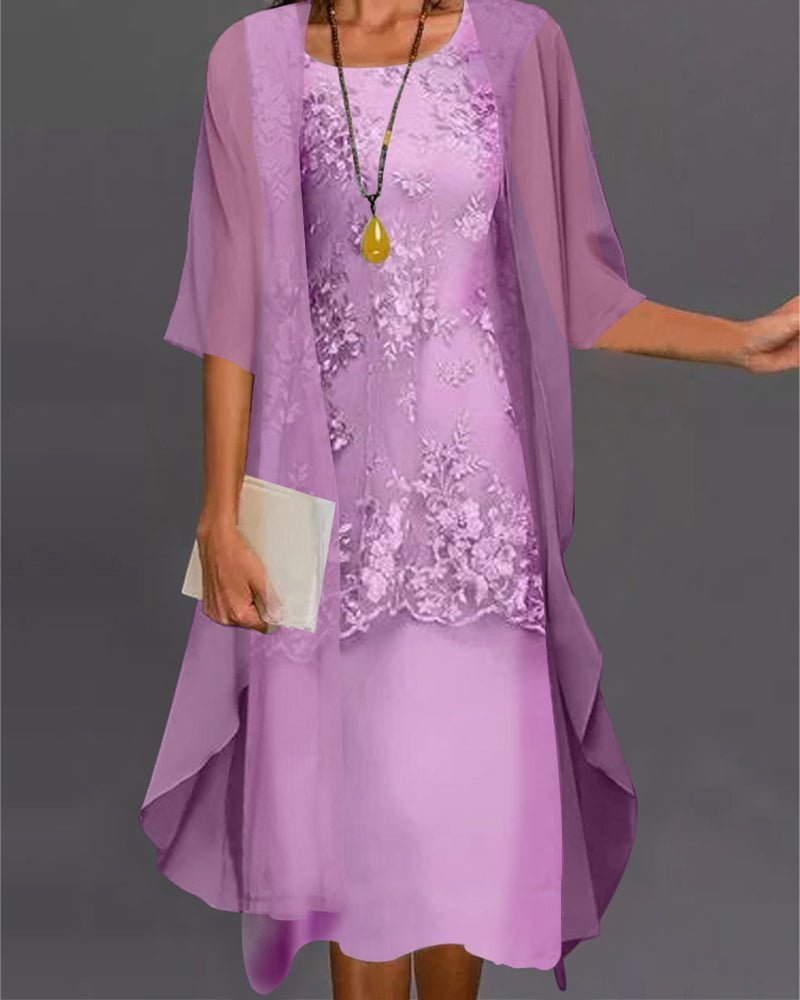 Leonie – Elegant Two-Piece Chiffon Dress