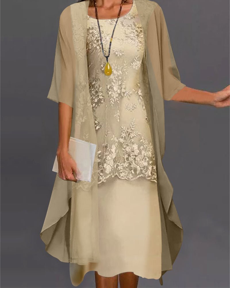 Leonie – Elegant Two-Piece Chiffon Dress