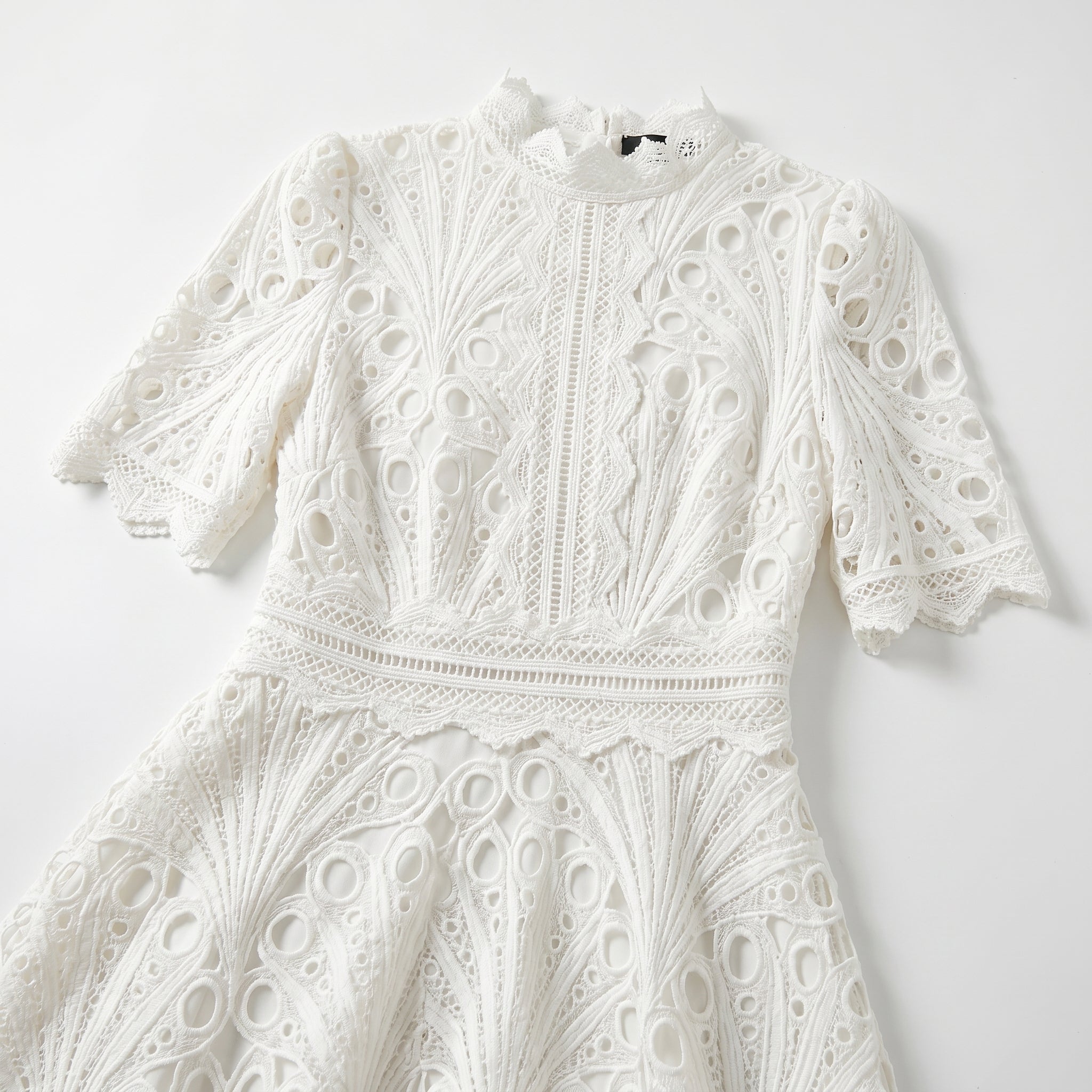Lexi - Women's Lace Midi Dress - Dresses - White - Parker&Brooks