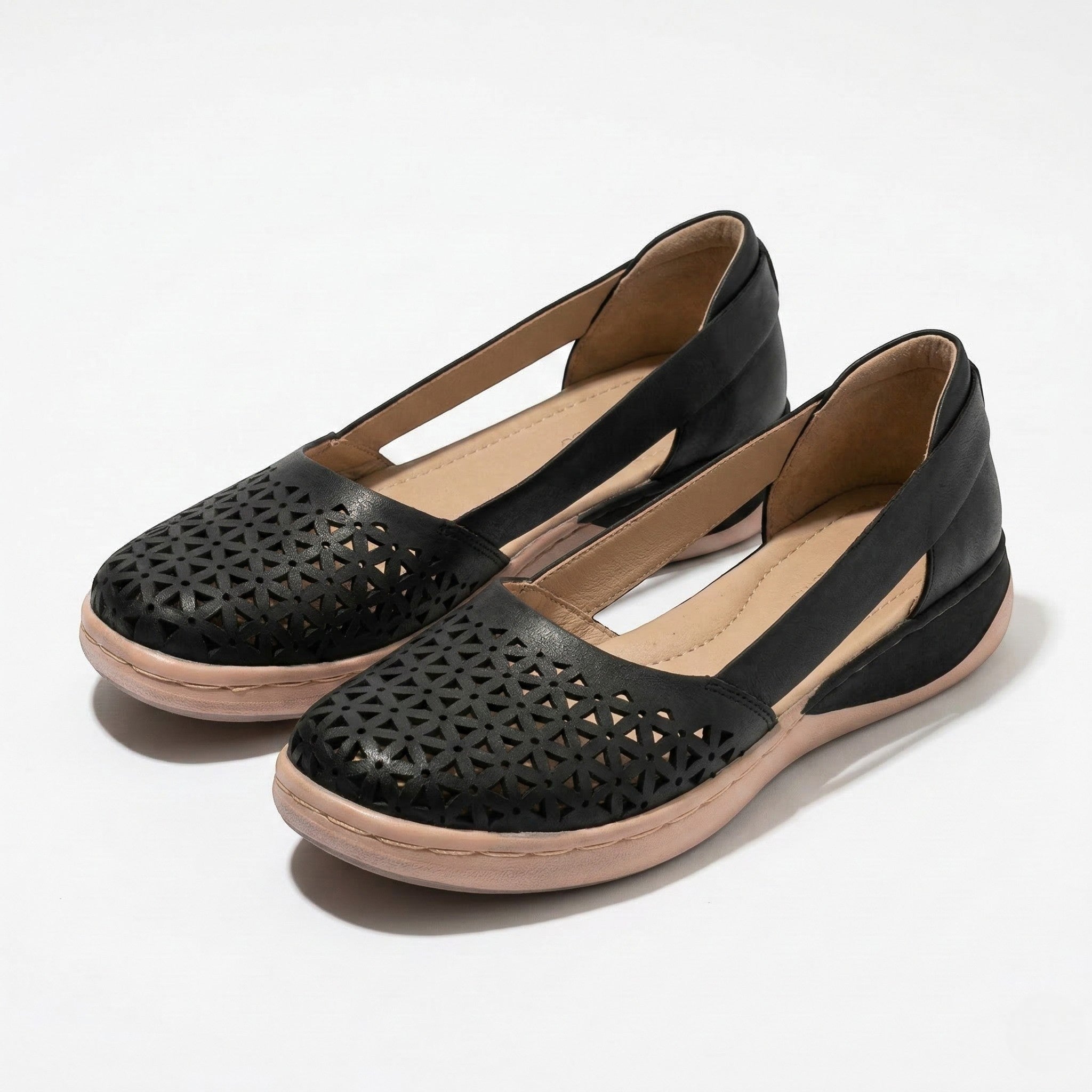 Lily - Women's Orthopedic Breathable Loafers - Loafers - Black - Parker&Brooks