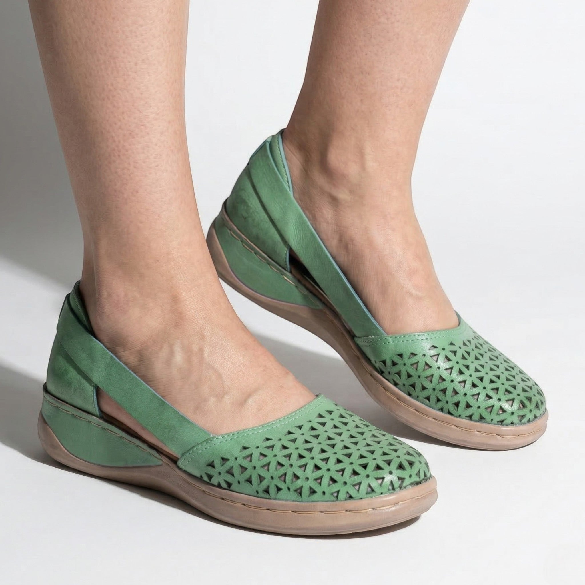 Lily - Women's Orthopedic Breathable Loafers - Loafers - Green - Parker&Brooks