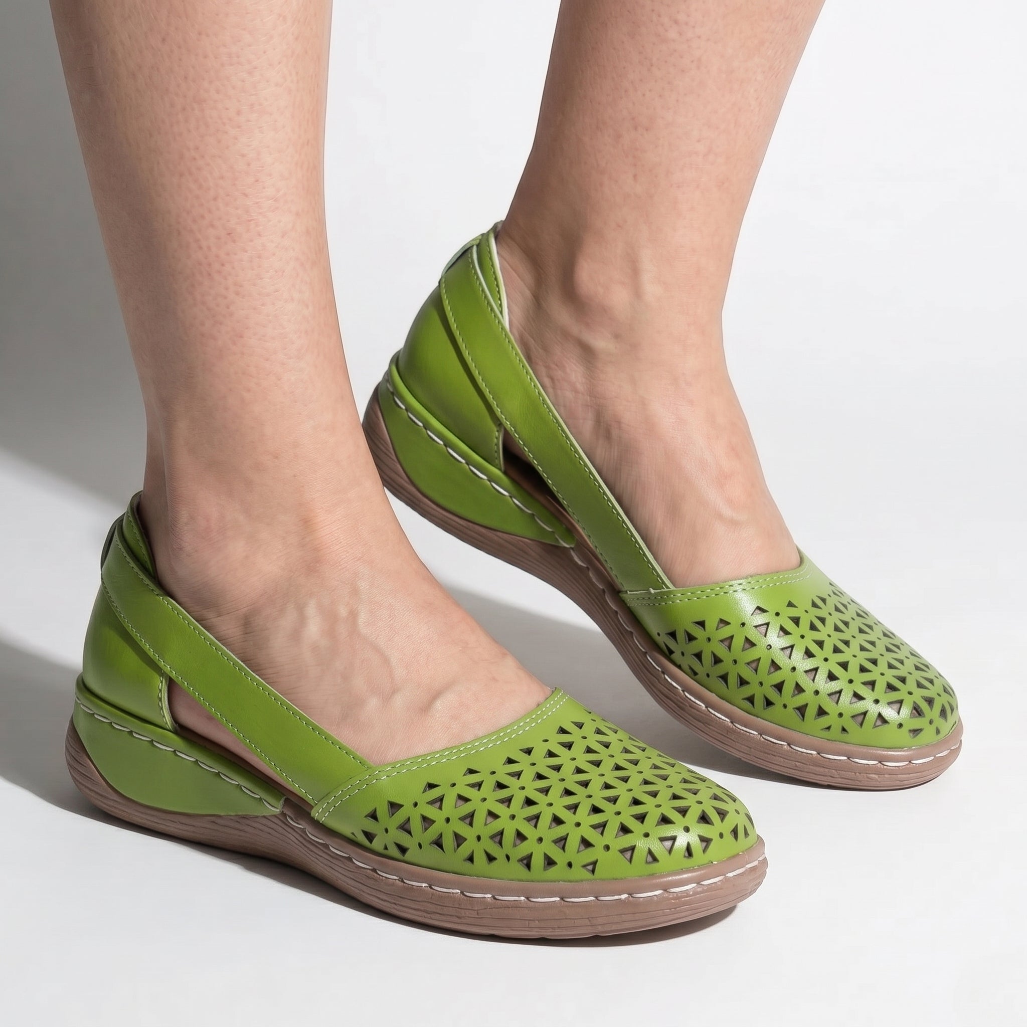 Lily - Women's Orthopedic Breathable Loafers - Loafers - Green - Parker&Brooks