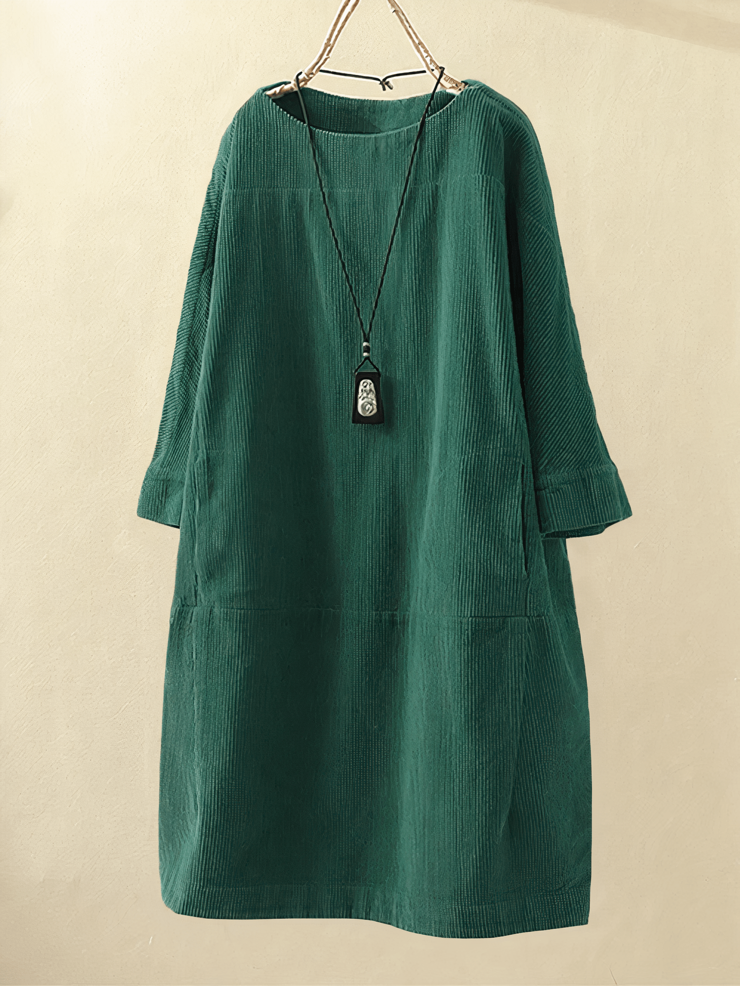 Liora – Elegant A-Line Cord Dress