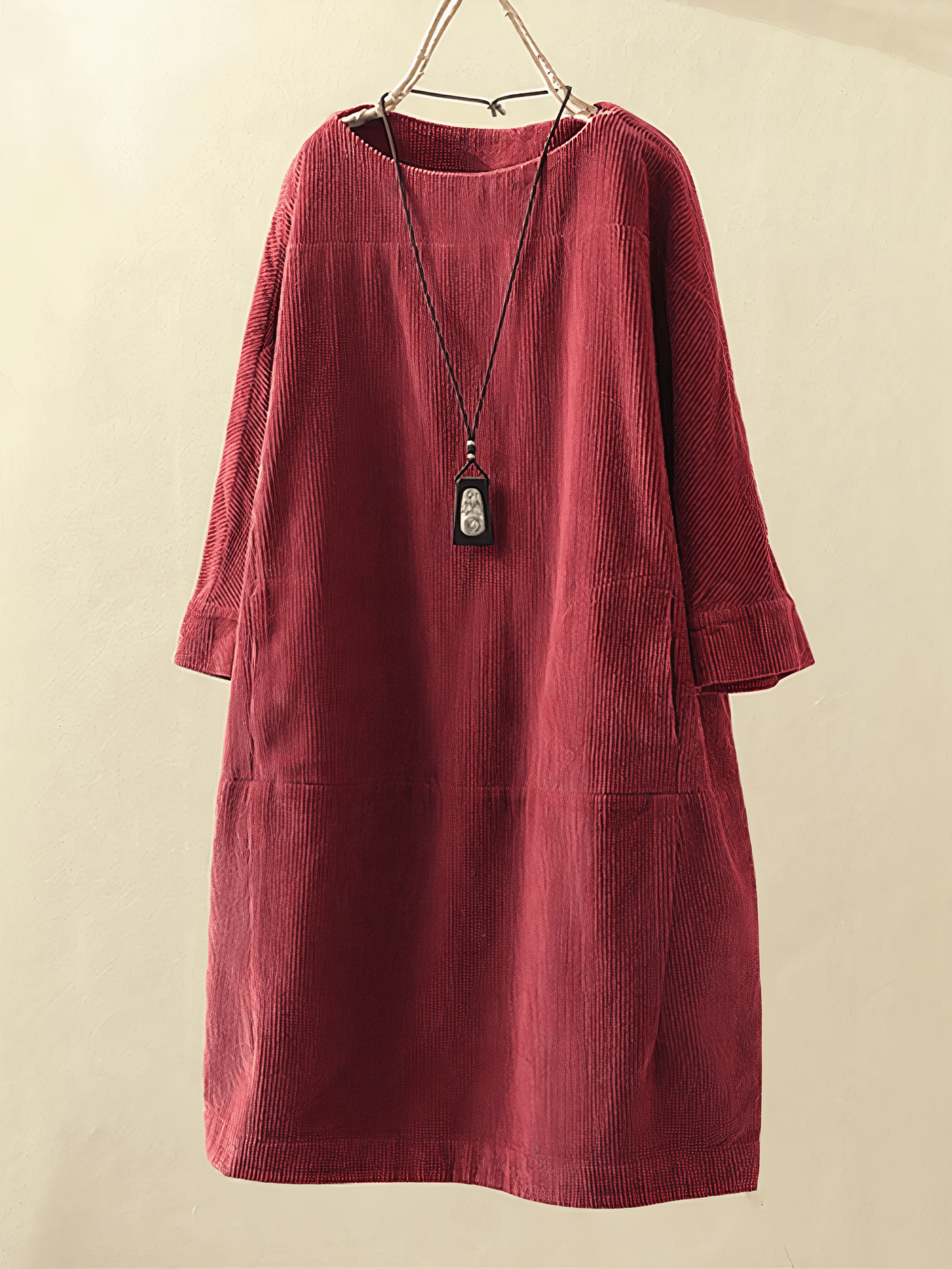 Liora – Elegant A-Line Cord Dress