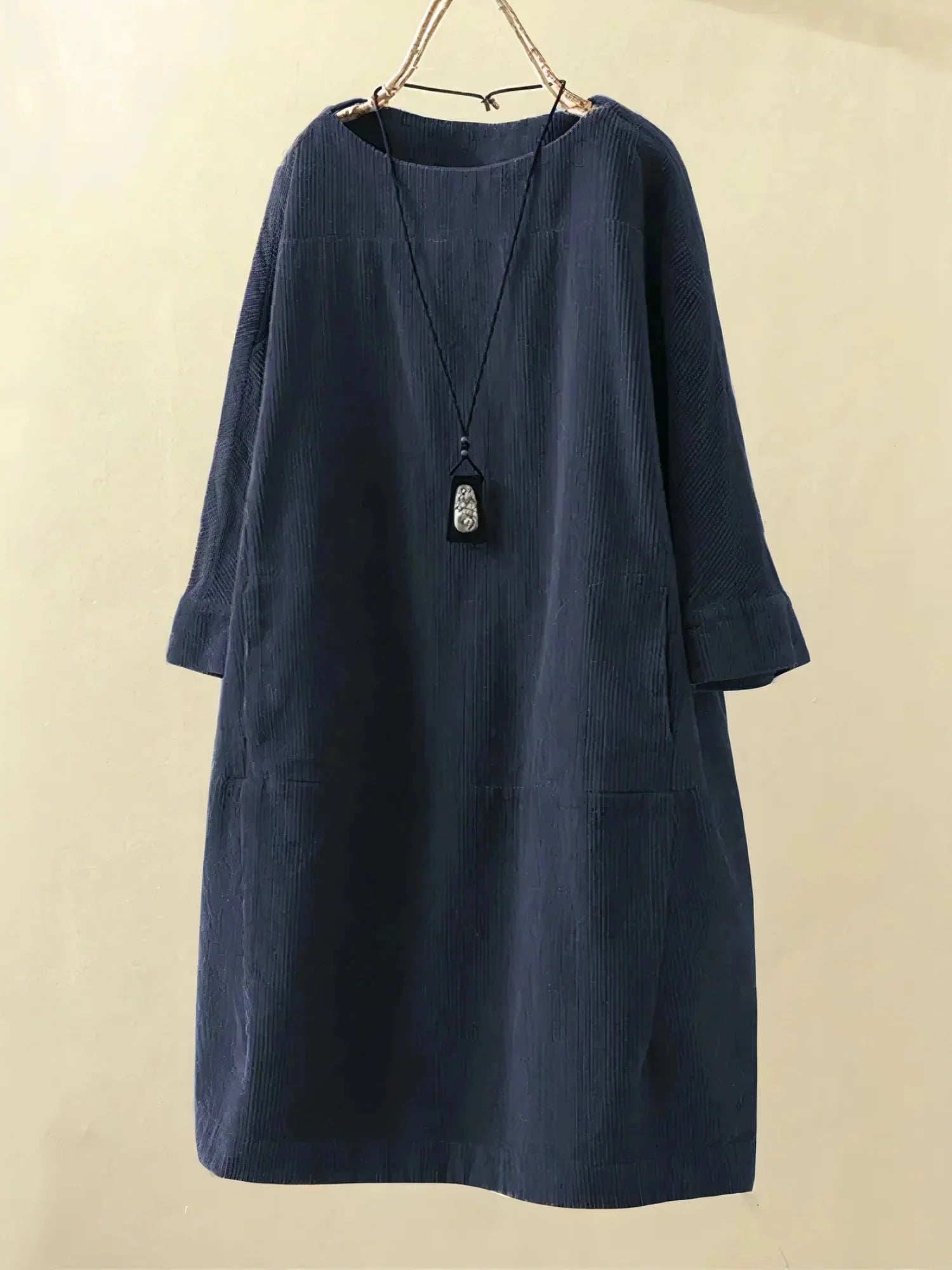 Liora – Elegant A-Line Cord Dress