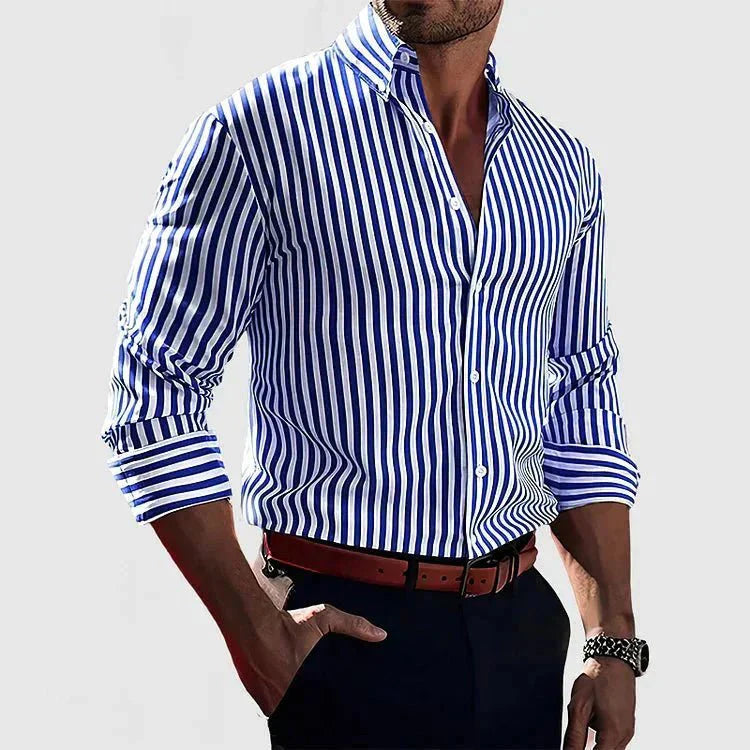 Lucas - Striped Summer Shirt for Men, Trendy and Comfortable