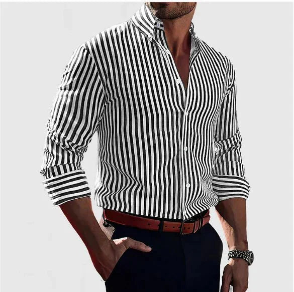 Lucas - Striped Summer Shirt for Men, Trendy and Comfortable