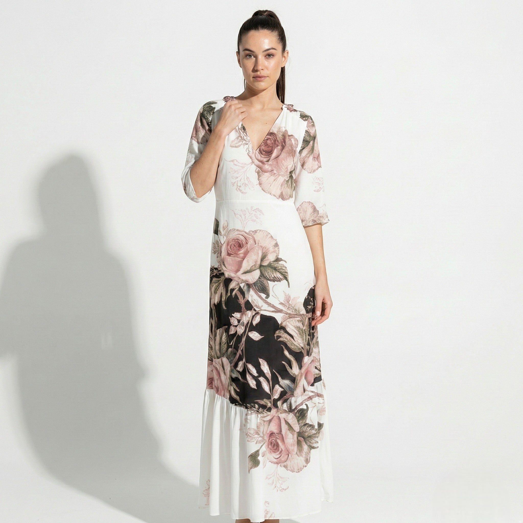 Lucy - Women's Summer Maxi Dress - Dresses - Black - Parker&Brooks