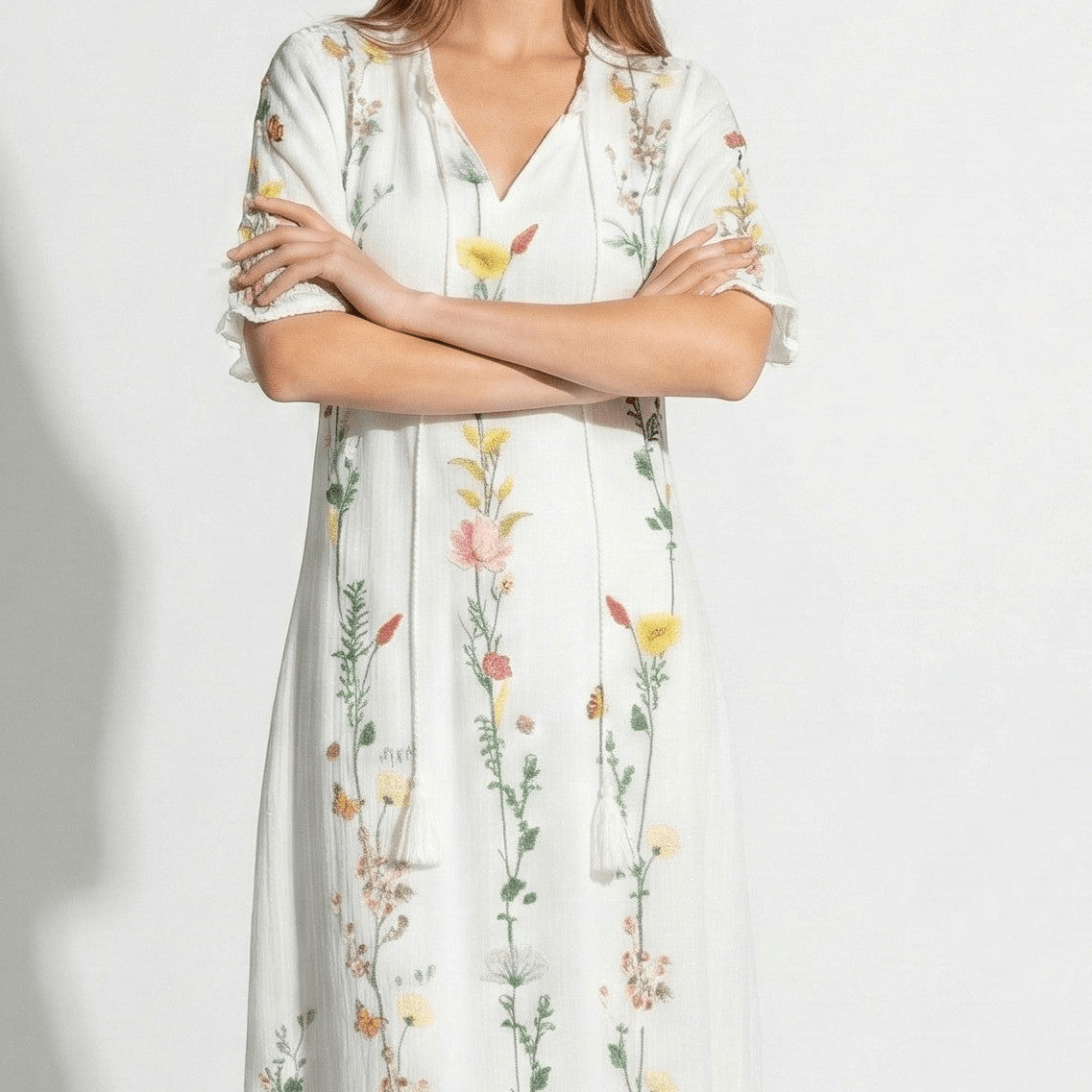 Lucy - Women's Summer Maxi Dress - Dresses - White - Parker&Brooks