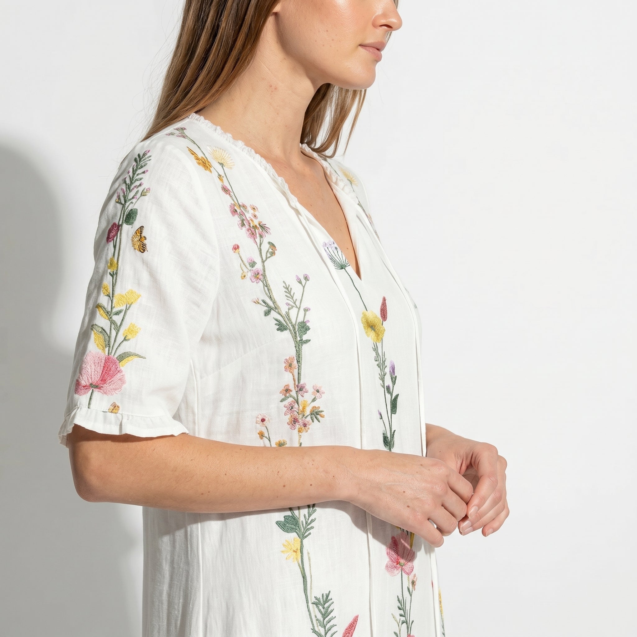 Lucy - Women's Summer Maxi Dress - Dresses - White - Parker&Brooks
