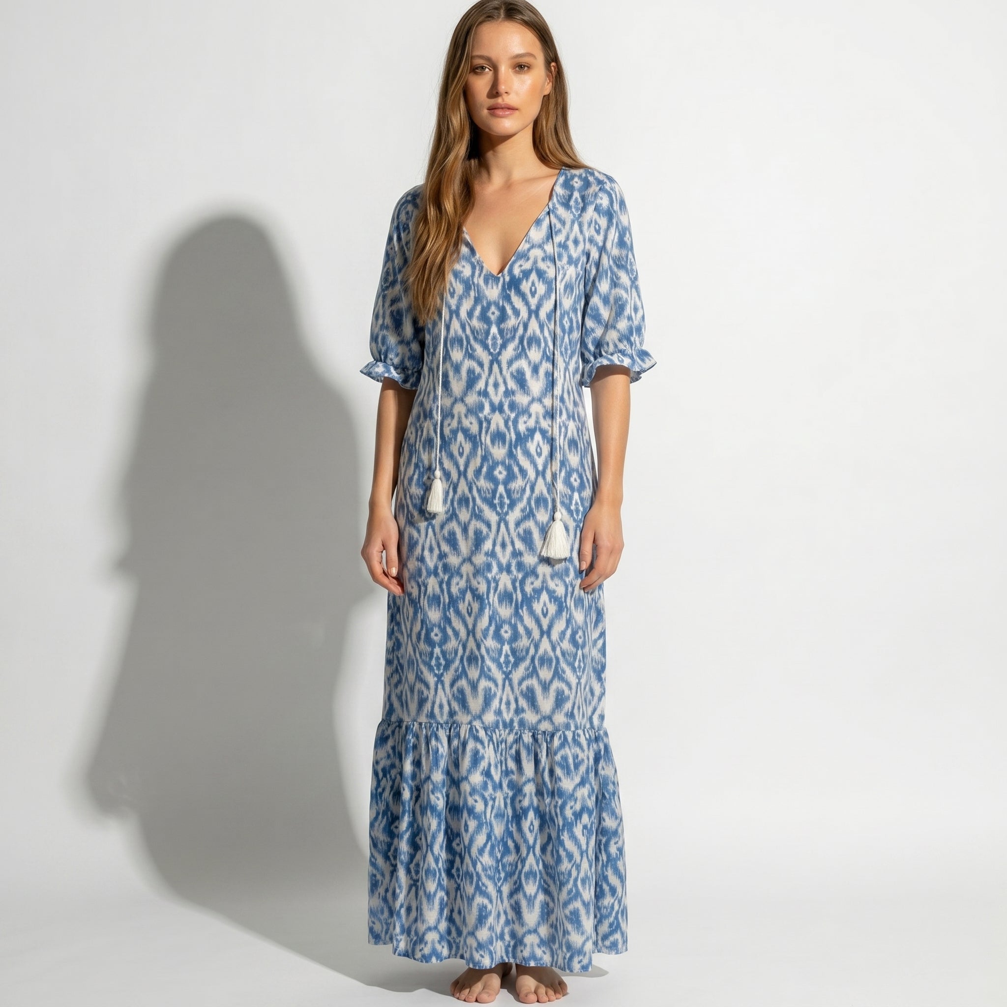 Lucy - Women's Summer Maxi Dress - Dresses - Blue - Parker&Brooks
