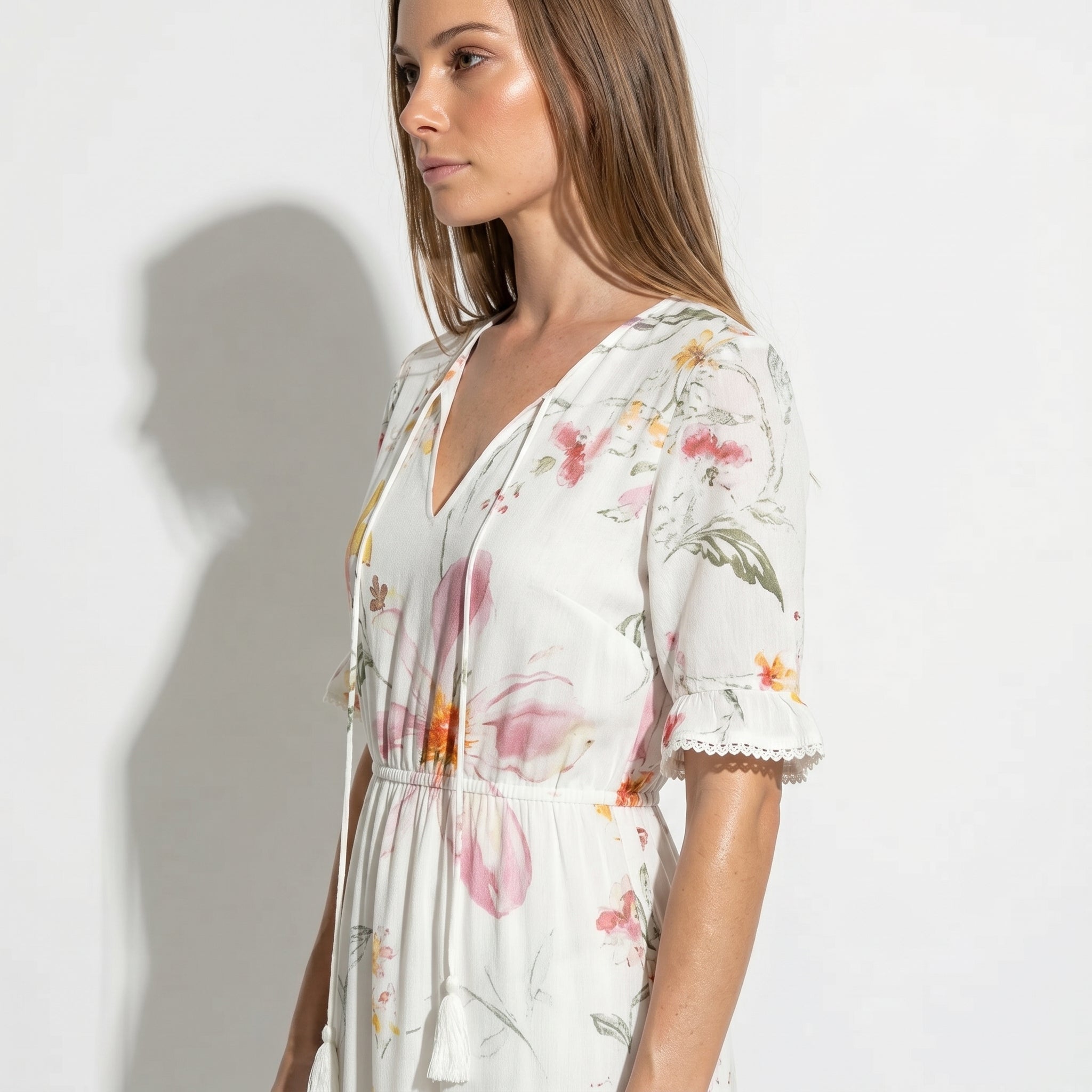 Lucy - Women's Summer Maxi Dress - Dresses - Pink - Parker&Brooks