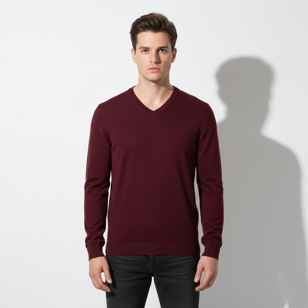 Men's Slim Fit V-Neck Sweater
