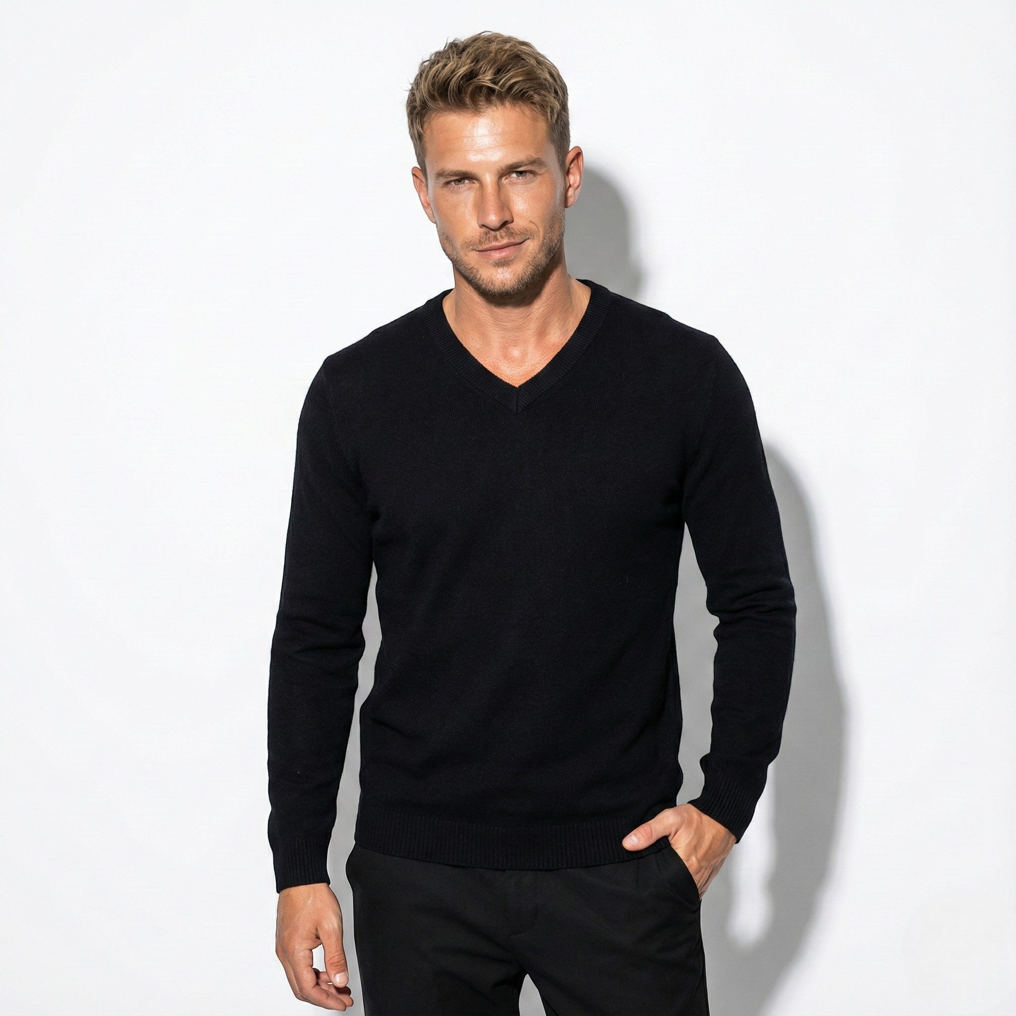 Men's Slim Fit V-Neck Sweater