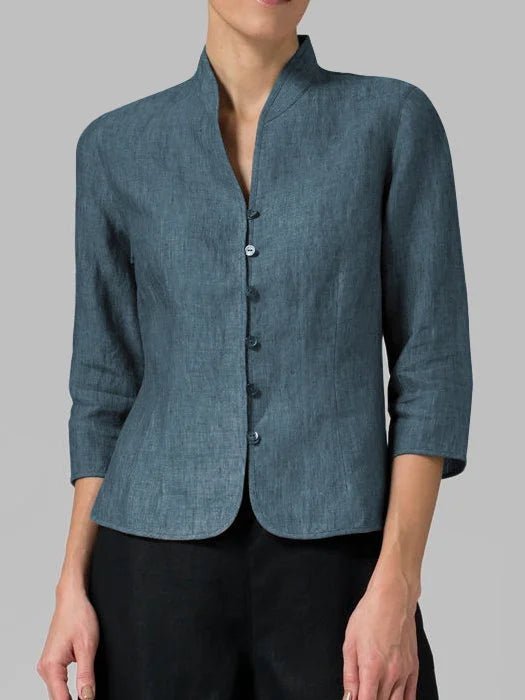 Mara – Exquisite Ladies' Blouse with Stand-Up Collar