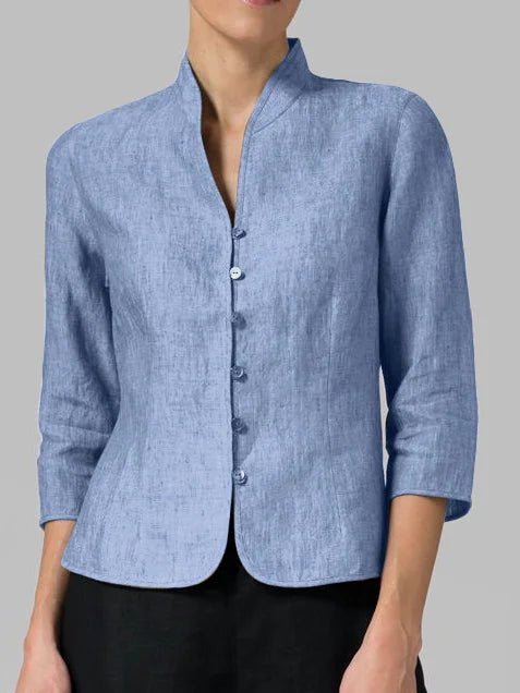 Mara – Exquisite Ladies' Blouse with Stand-Up Collar