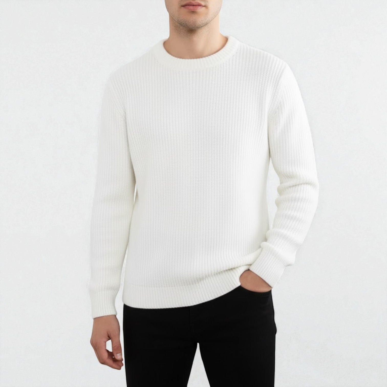 Marcel – Men's Wool Knit Sweater Crew Neck