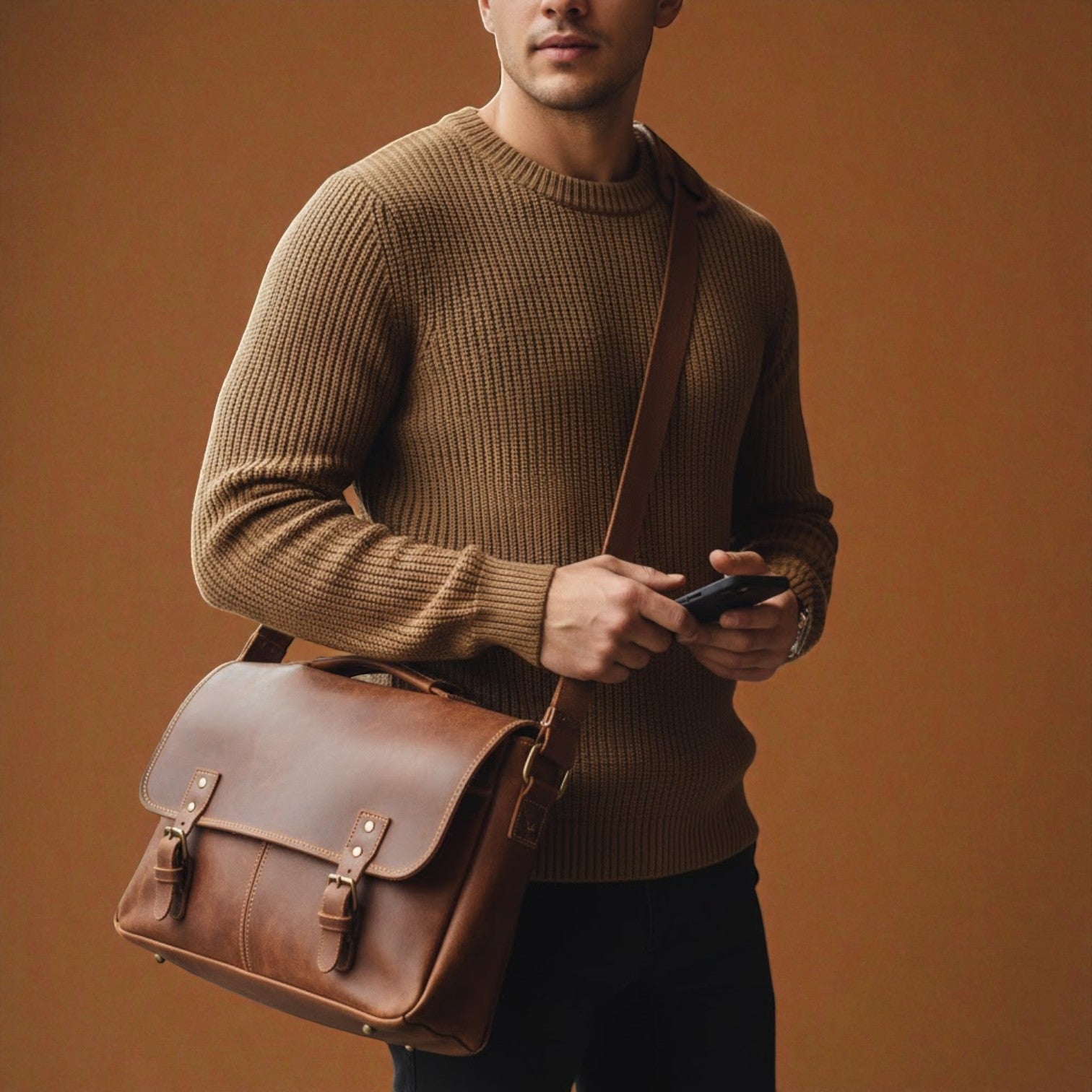 Marcel – Men's Wool Knit Sweater Crew Neck