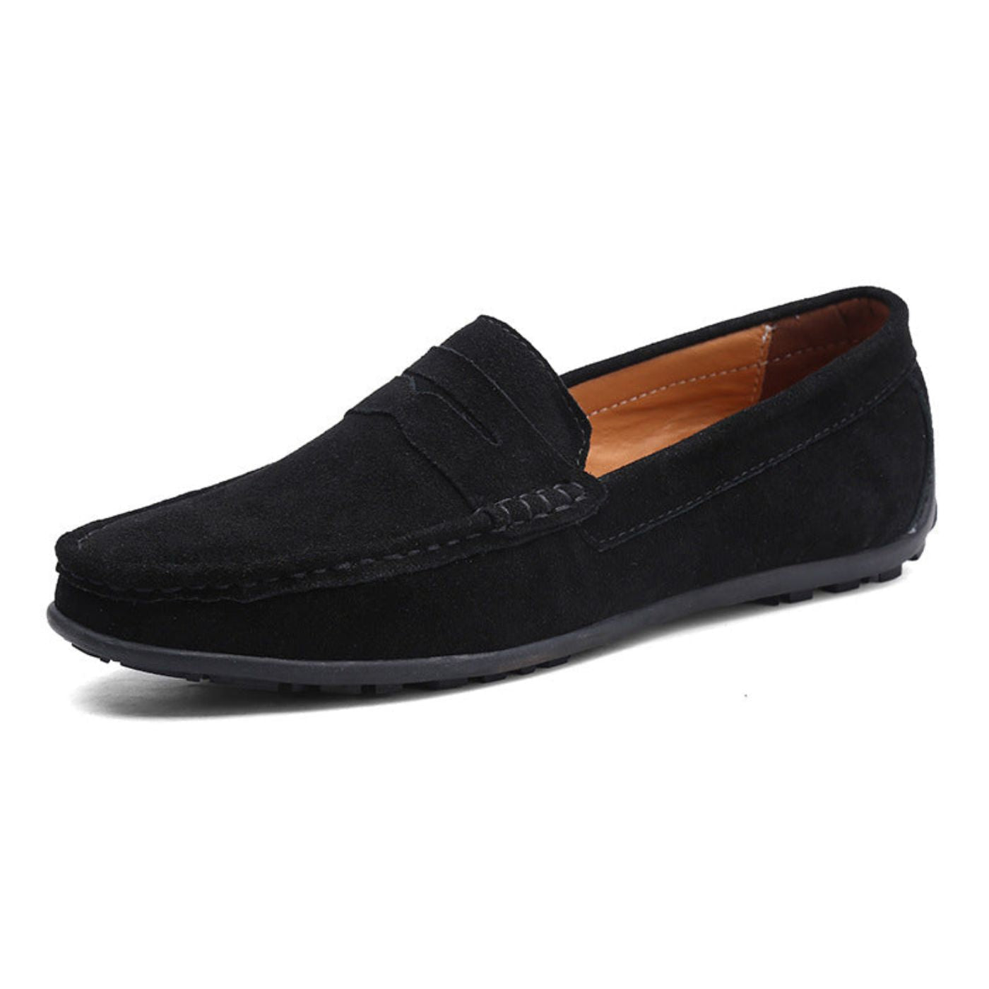 Marcus - Men's Penny Strap Loafers - Loafers - Black - Parker&Brooks