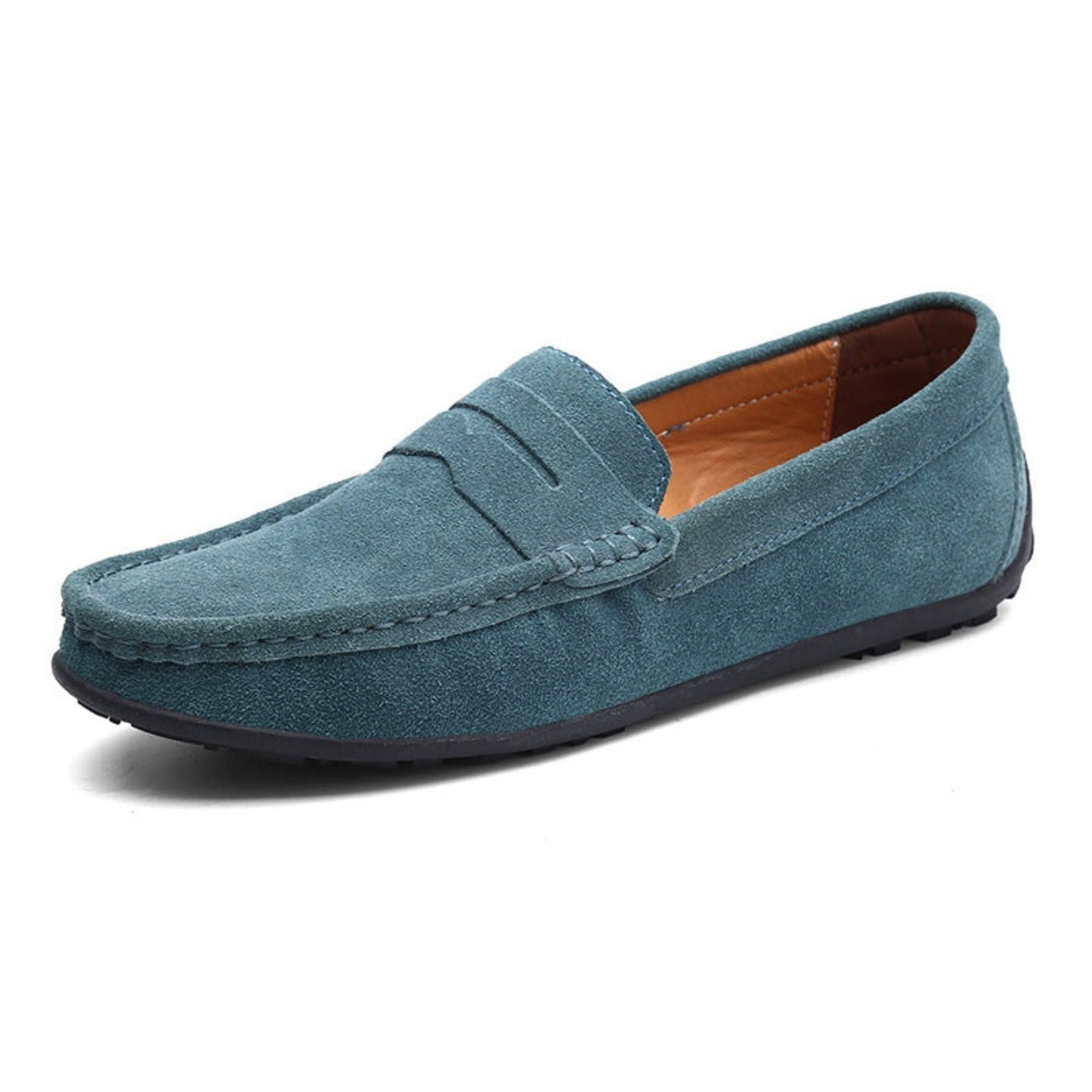 Marcus - Men's Penny Strap Loafers - Loafers - Gray - Parker&Brooks