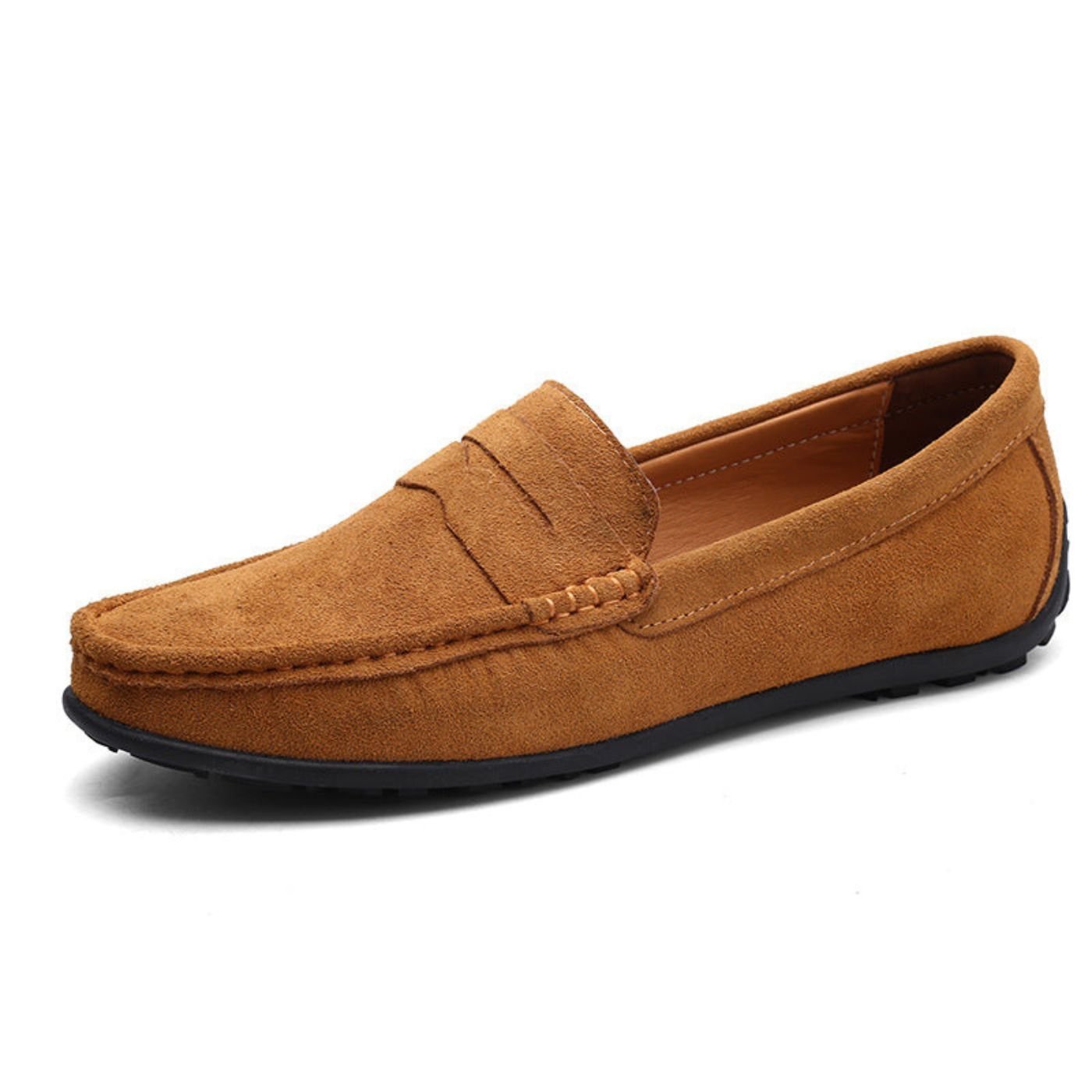Marcus - Men's Penny Strap Loafers - Loafers - Brown - Parker&Brooks