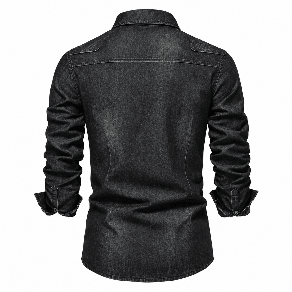 Marcus - Men's Western Style Shirt with Chest Pockets - Shirts - Navy - Parker&Brooks