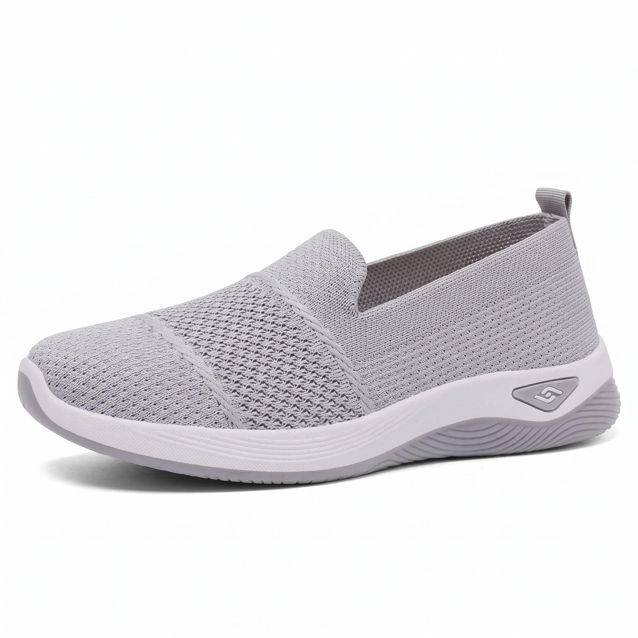 Monika - Women's Orthopedic Cushioned Slip-On Sneaker - Orthopaedic Shoes - Gray - Parker&Brooks