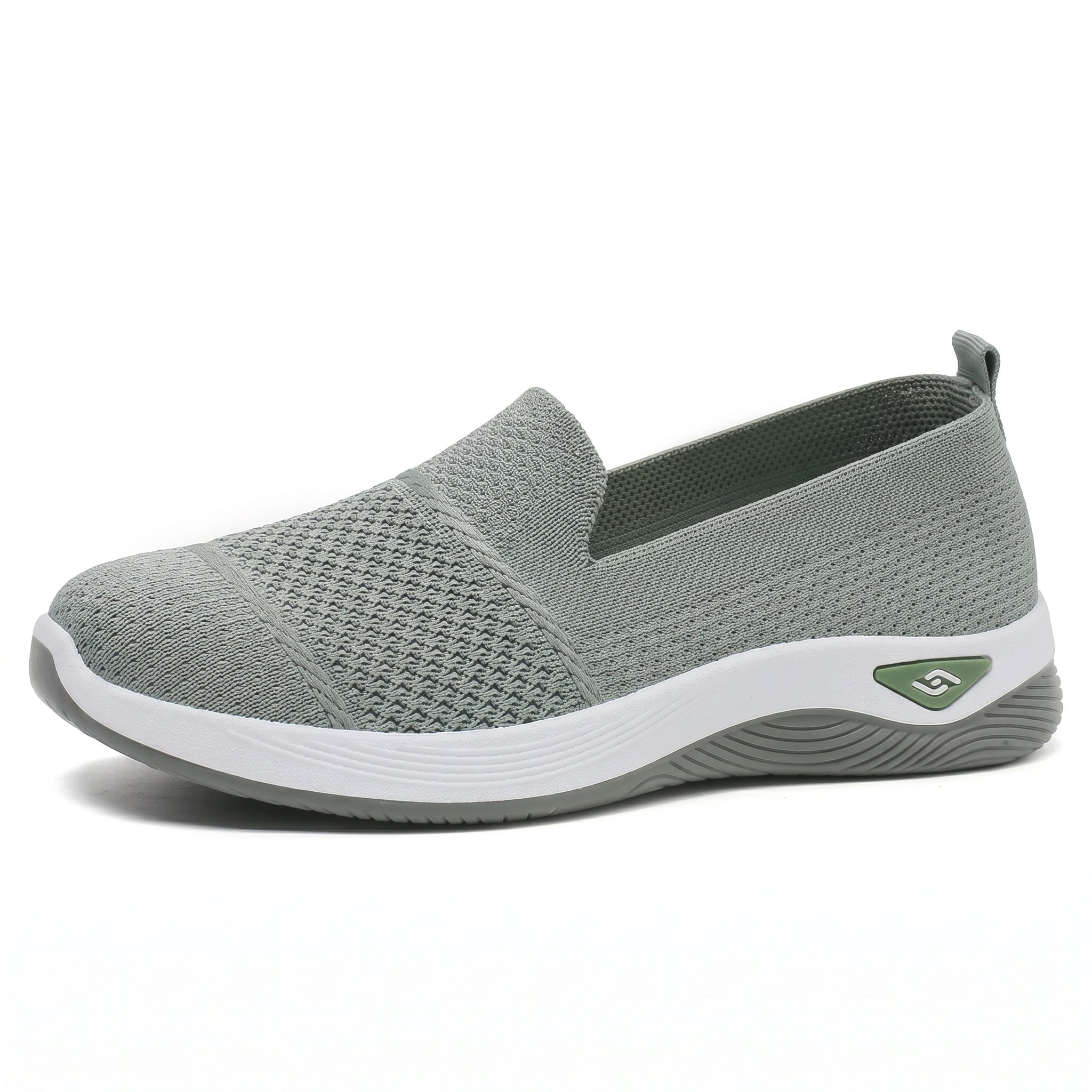 Monika - Women's Orthopedic Cushioned Slip-On Sneaker - Orthopaedic Shoes - Green - Parker&Brooks