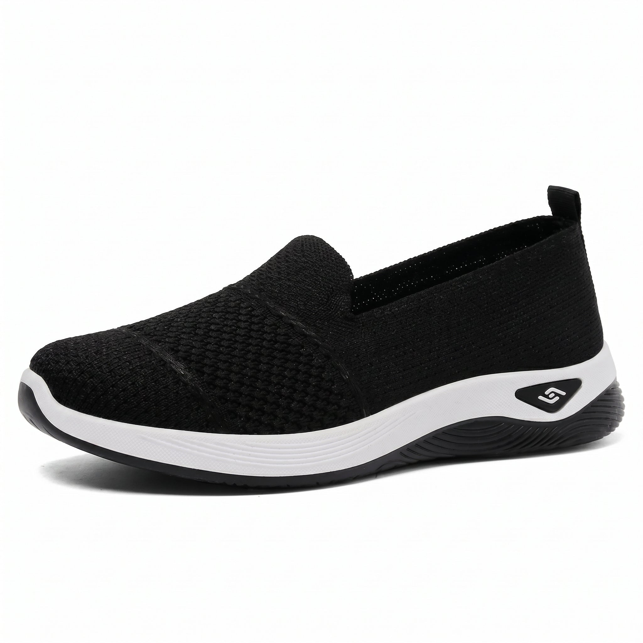 Monika - Women's Orthopedic Cushioned Slip-On Sneaker - Orthopaedic Shoes - Black - Parker&Brooks