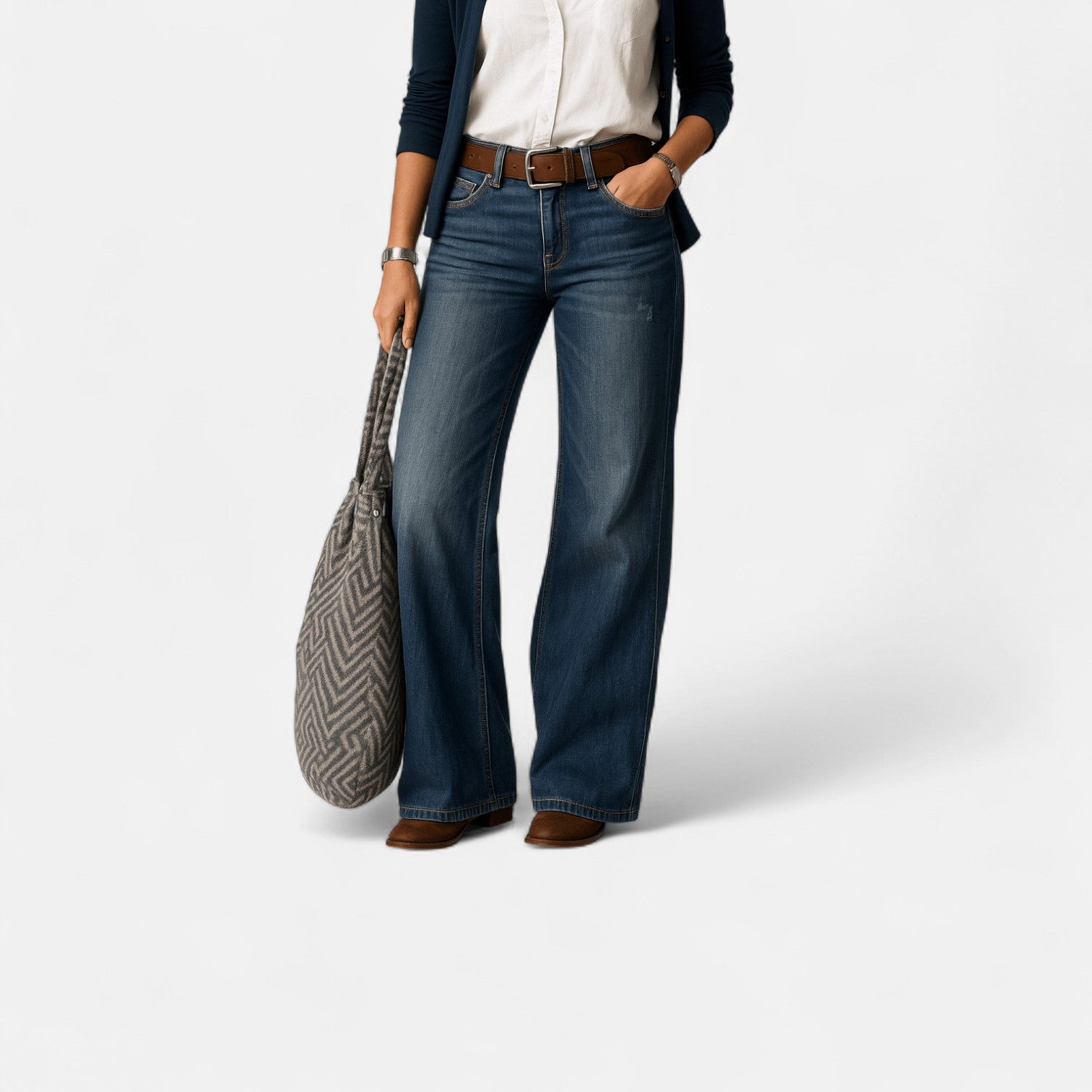 Liv – Women's Cotton Denim Jeans Wide Leg