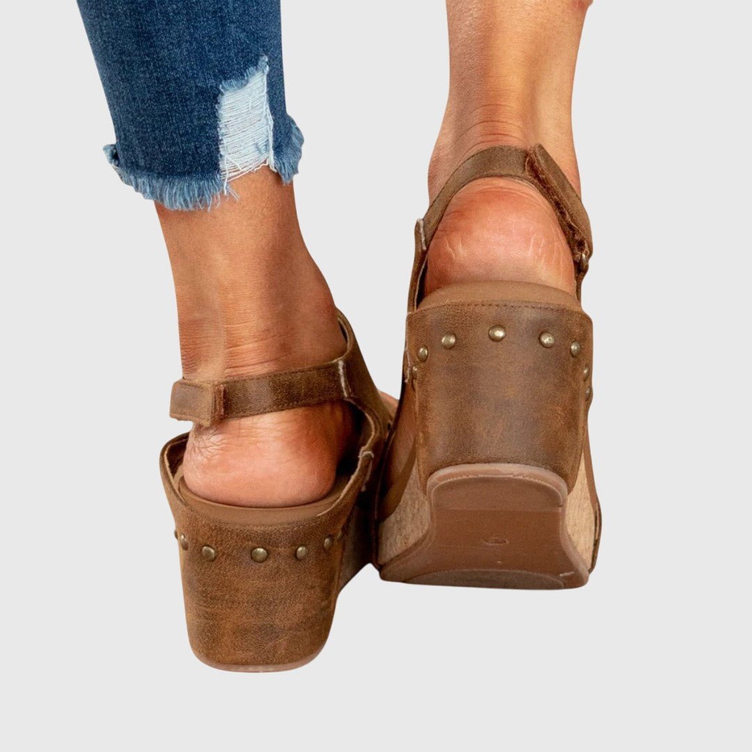 Nadia - Women's Open Toe Orthopedic Sandals - Sandals - Brown - Parker&Brooks