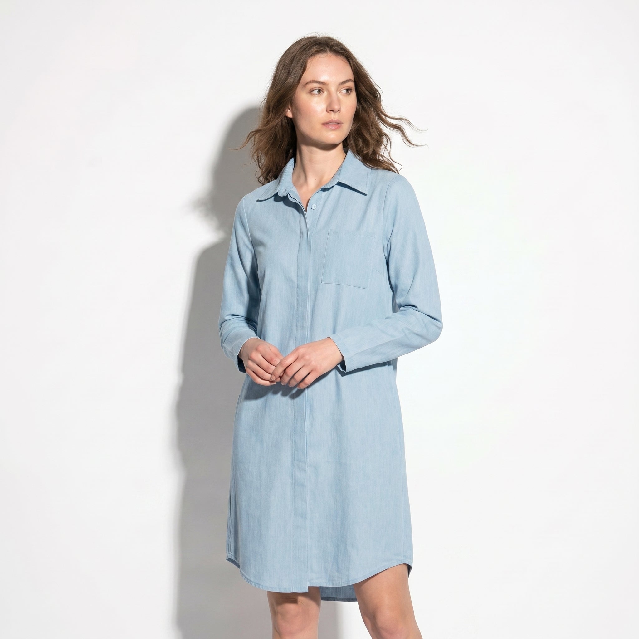 Nicole - Women's Summer Formal Midi Dress - Midi Dress - Blue - Parker&Brooks