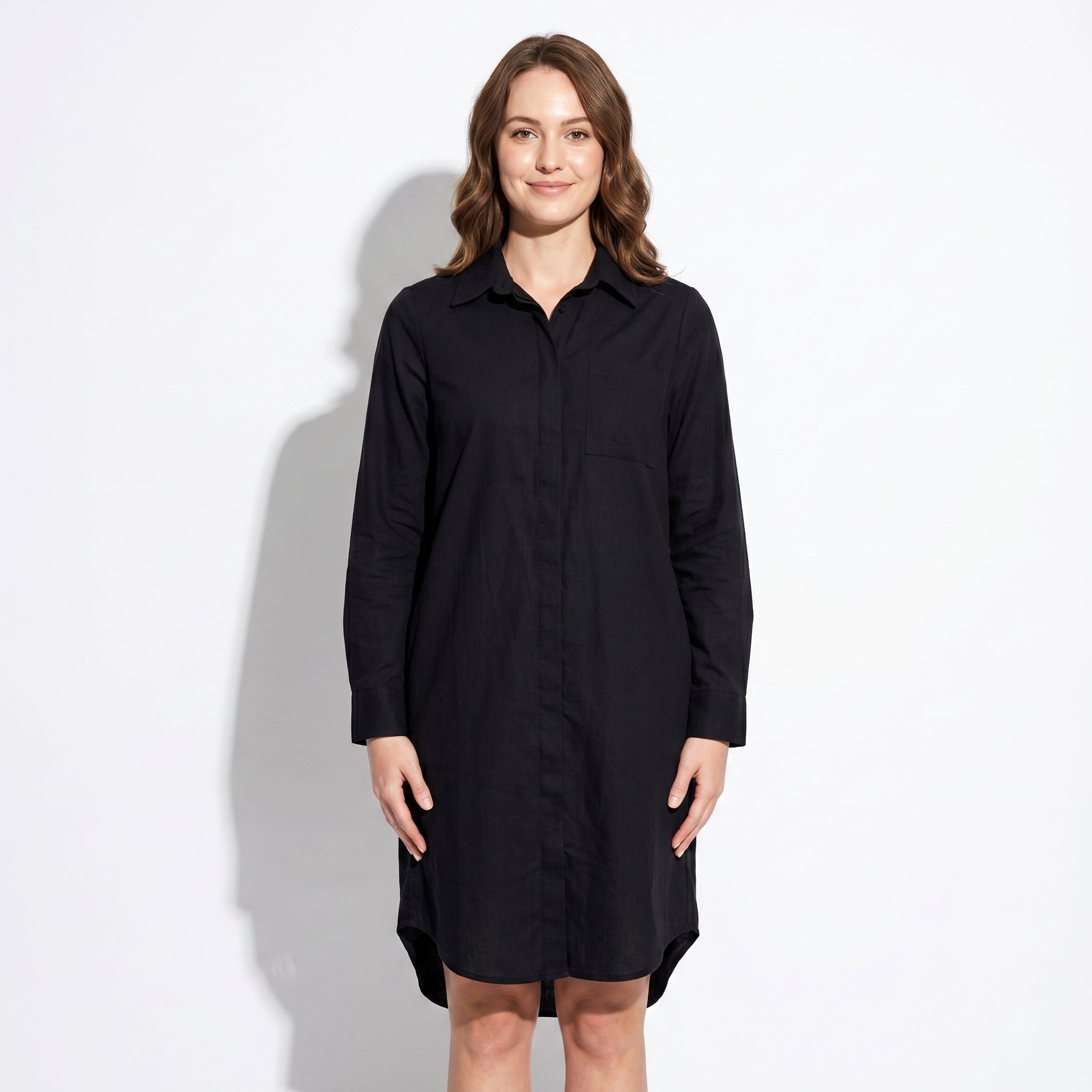 Nicole - Women's Summer Formal Midi Dress - Midi Dress - Black - Parker&Brooks