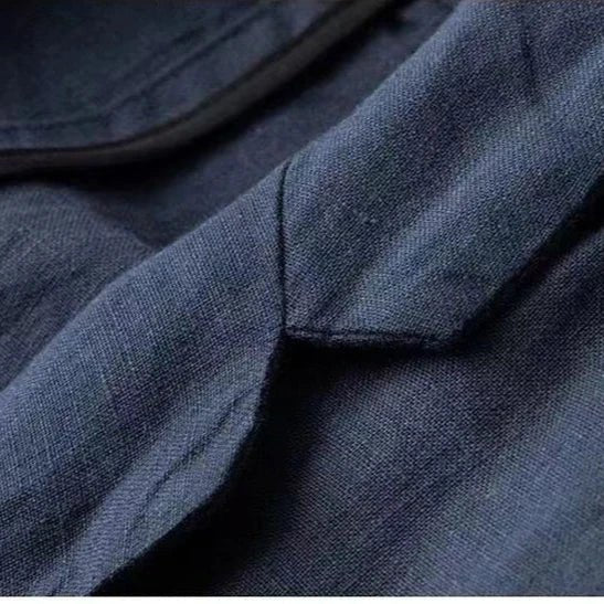 Noah - Elegant two-piece linen set - summer shirt & trousers
