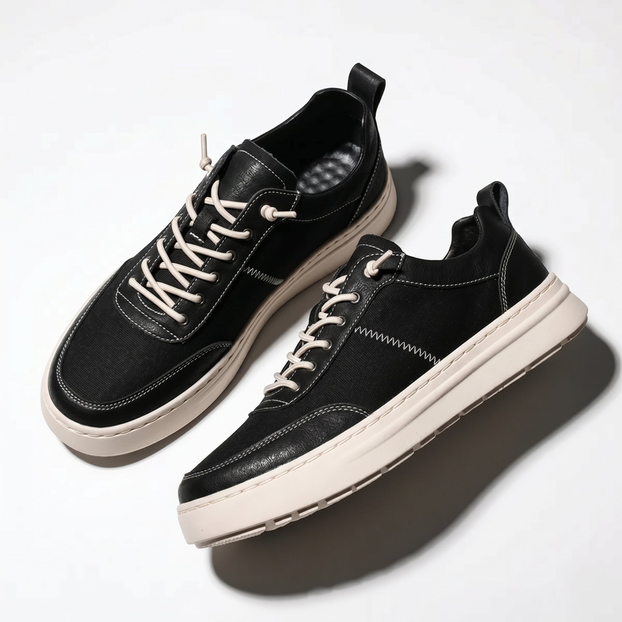 Noah - Men's Casual Low - Top Sneaker - Sneakers - Black - Parker&Brooks